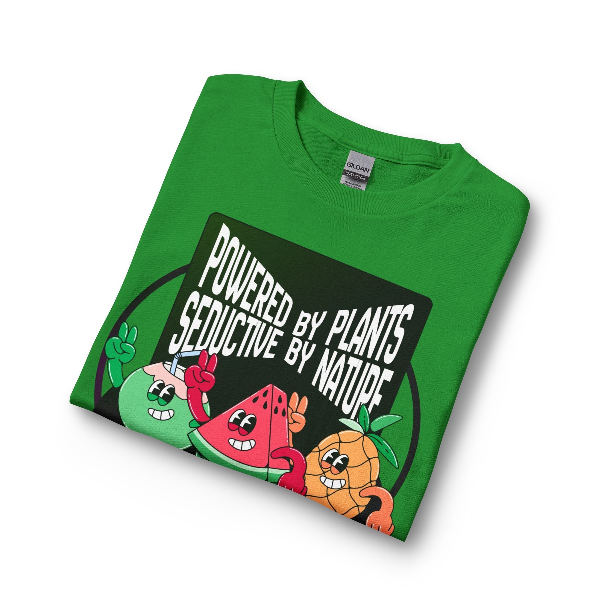 Plant-Powered Long Sleeve Tee — "Powered by Plants, Seductive by Nature" Printify