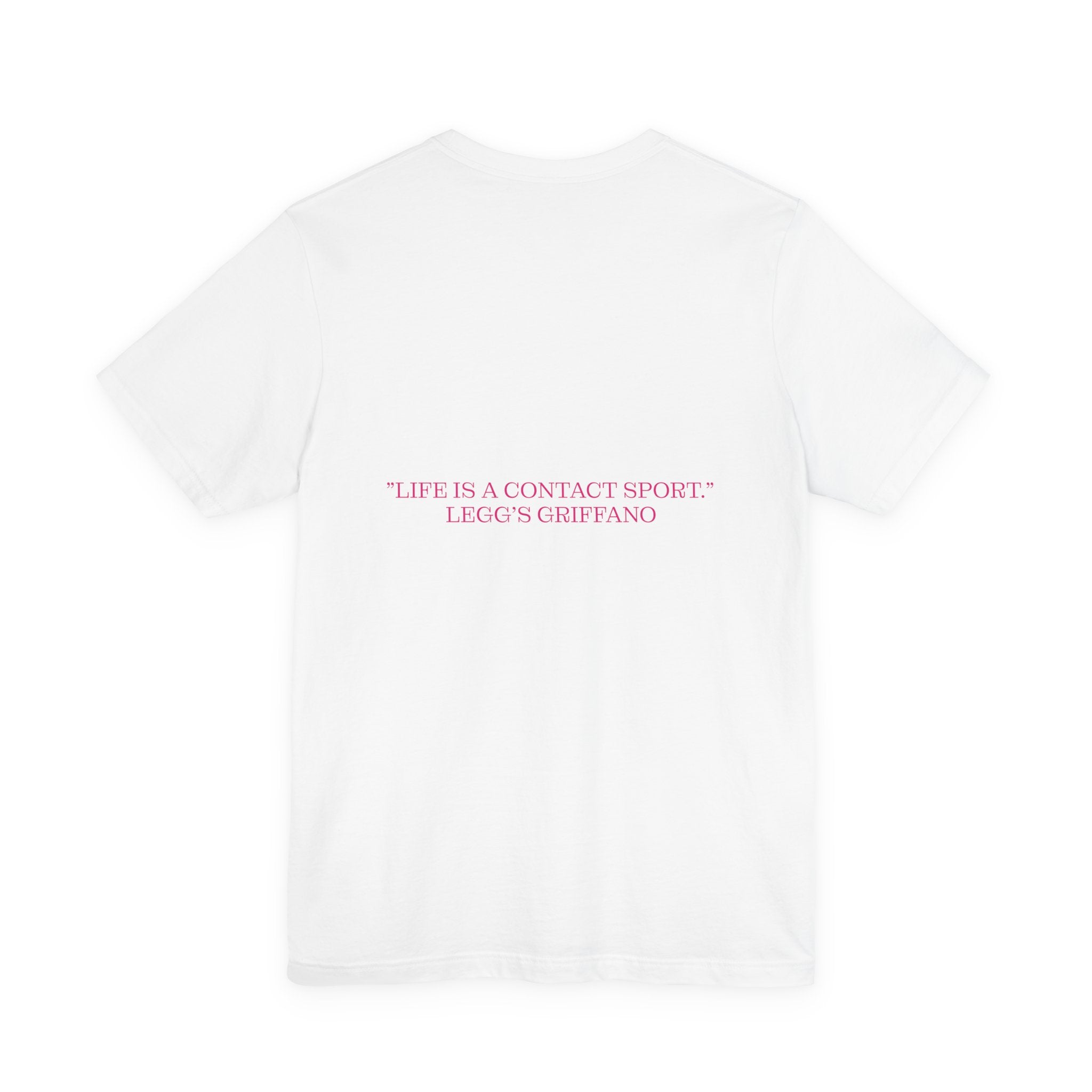 Namaste Vegan Tee — Lotus Logo & “Life Is a Contact Sport” Back Quote Printify