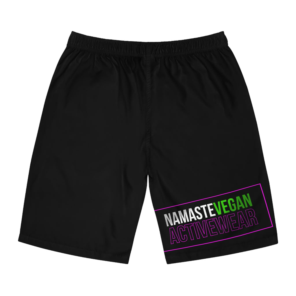 Namaste Vegan™ Men’s Board Shorts — 100% Vegan Quick-Dry Activewear