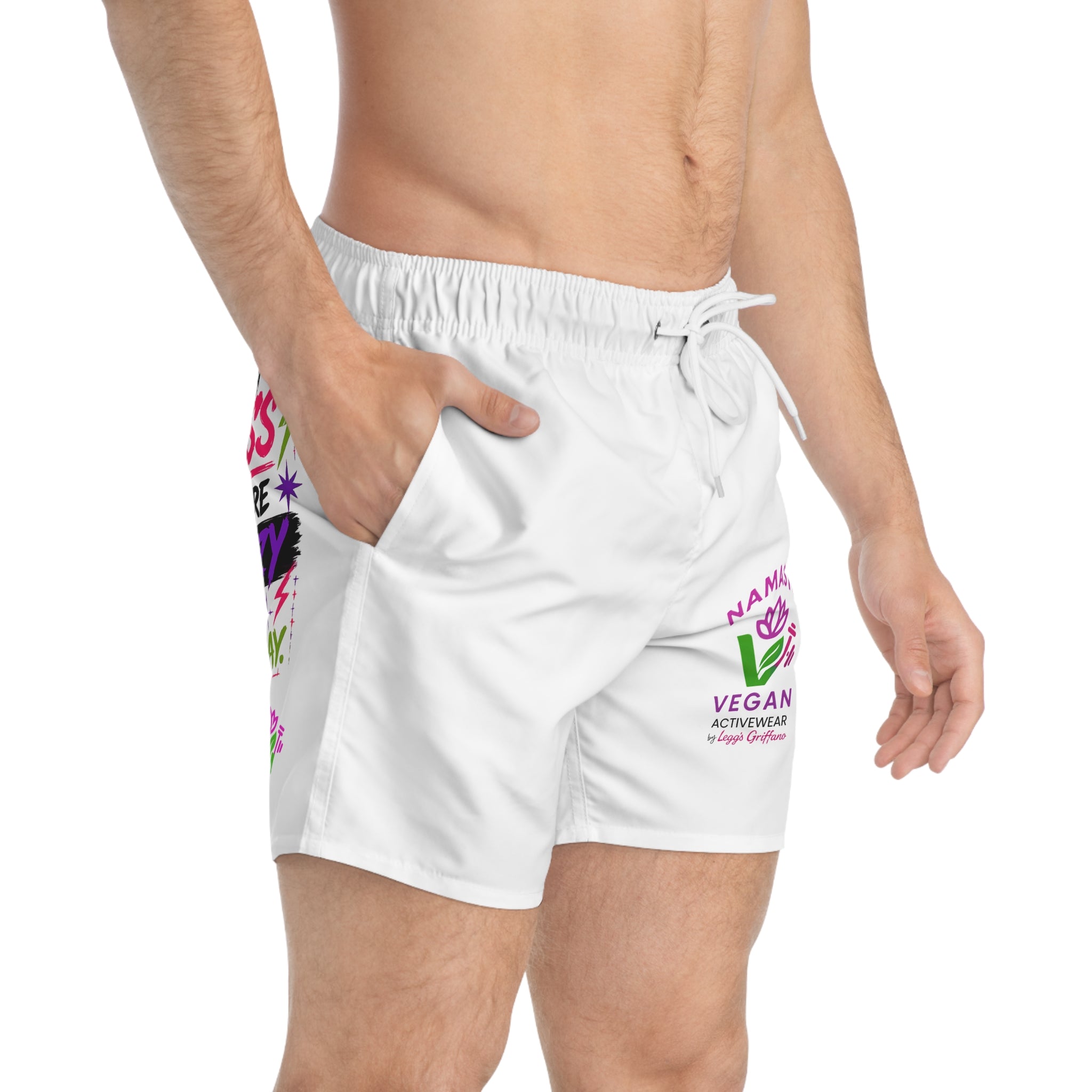Namaste Vegan Activewear — "Be the Badass" All-Over Print Performance Shorts