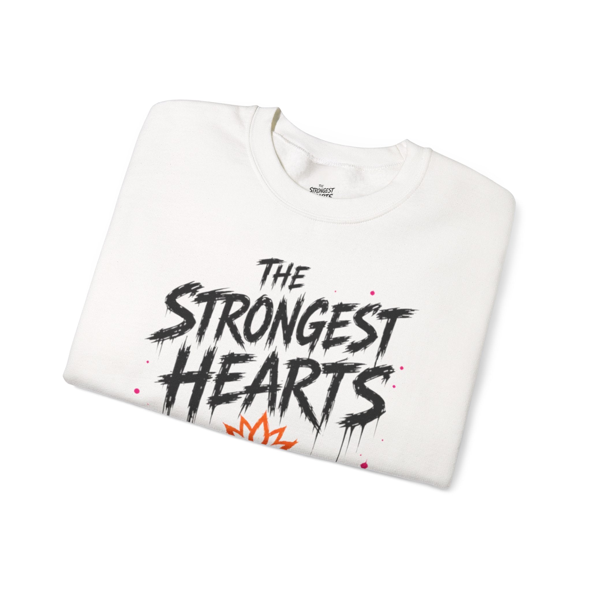 Crewneck Sweatshirt — “The Strongest Hearts Are Filled With Courage” Vegan Namaste Activewear Printify