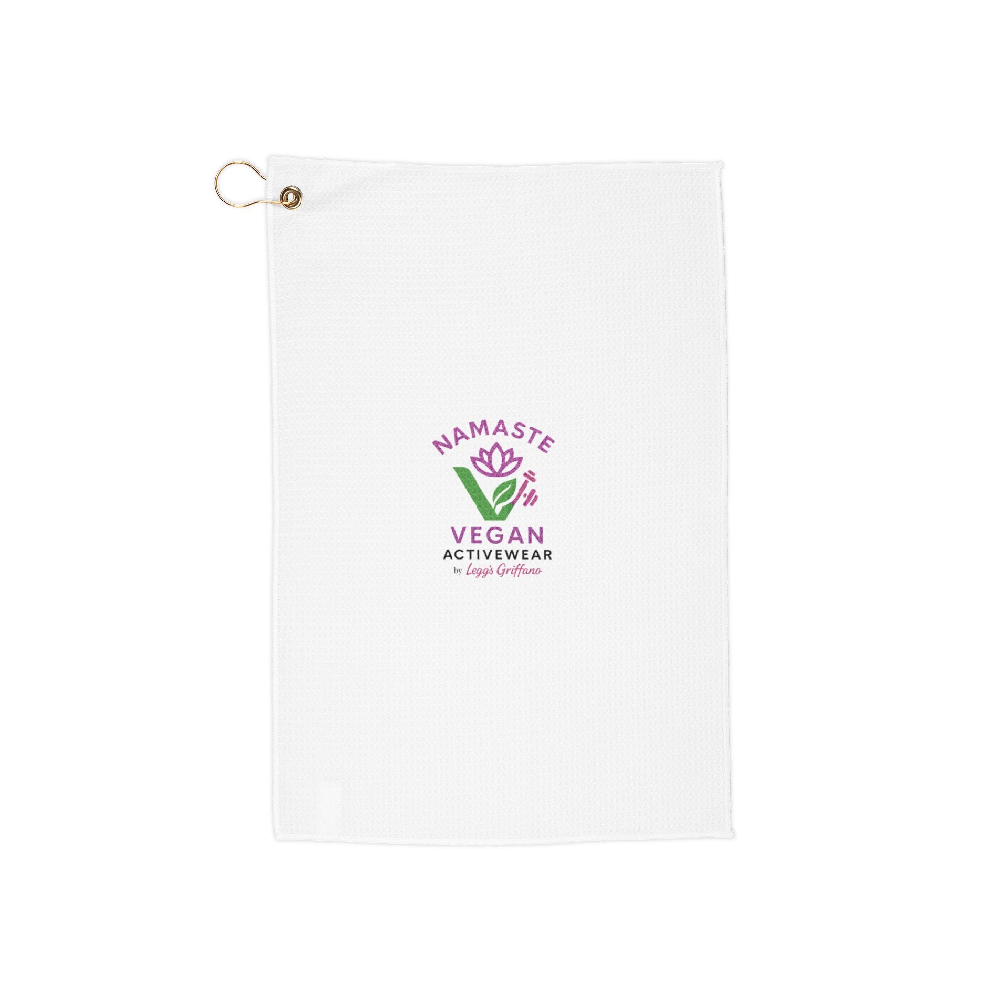 Vegan Namaste Golf Towel — Plant-Powered Performance Printify