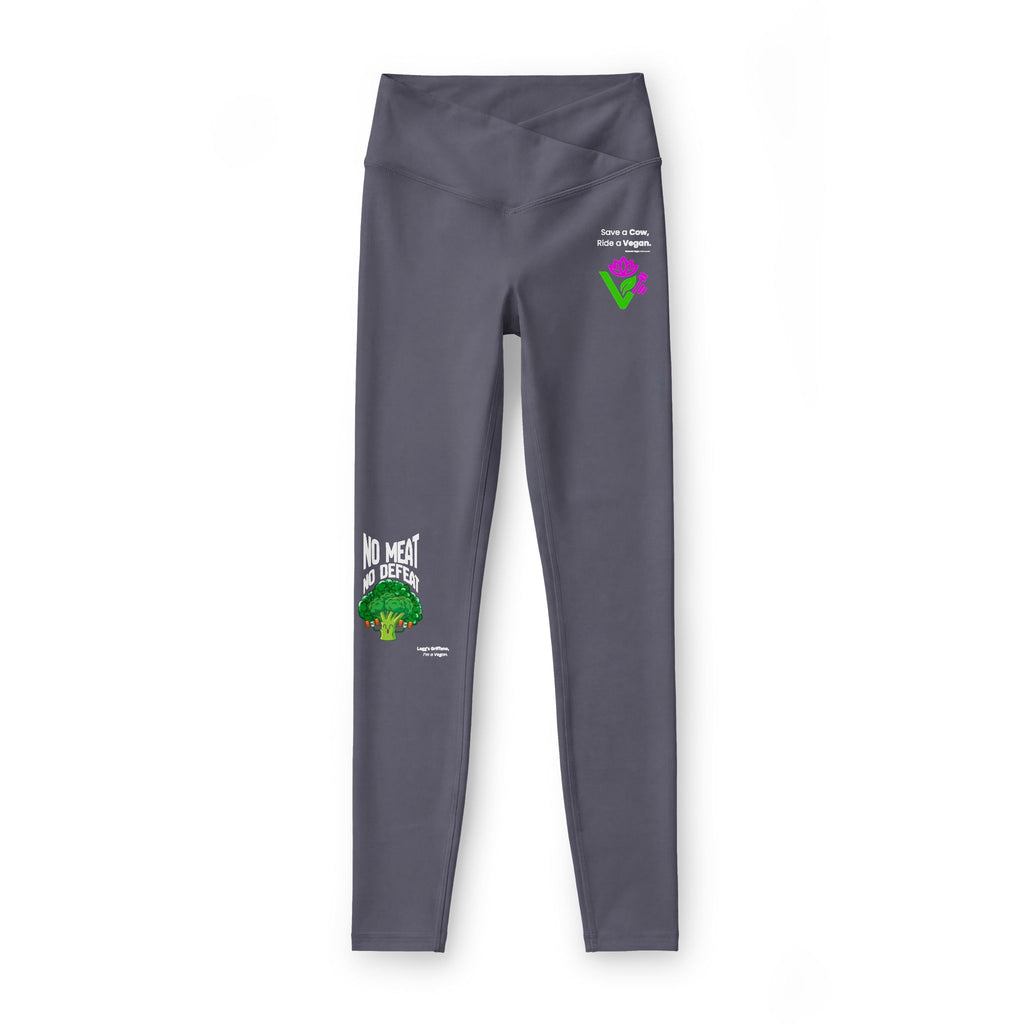Vegan Pride Women’s Luxe Leggings — "Plant Powered" Heart & Emblem