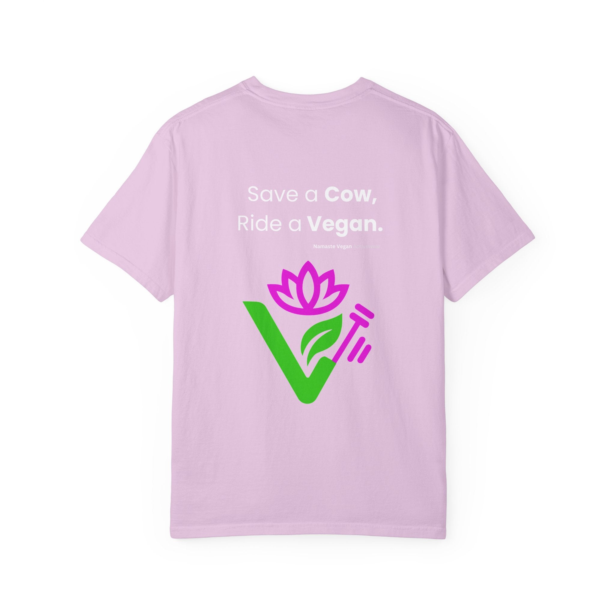 Vegan Namaste T-Shirt — "Namaste Vegan Activewear" with Lotus & Veggie Characters Printify