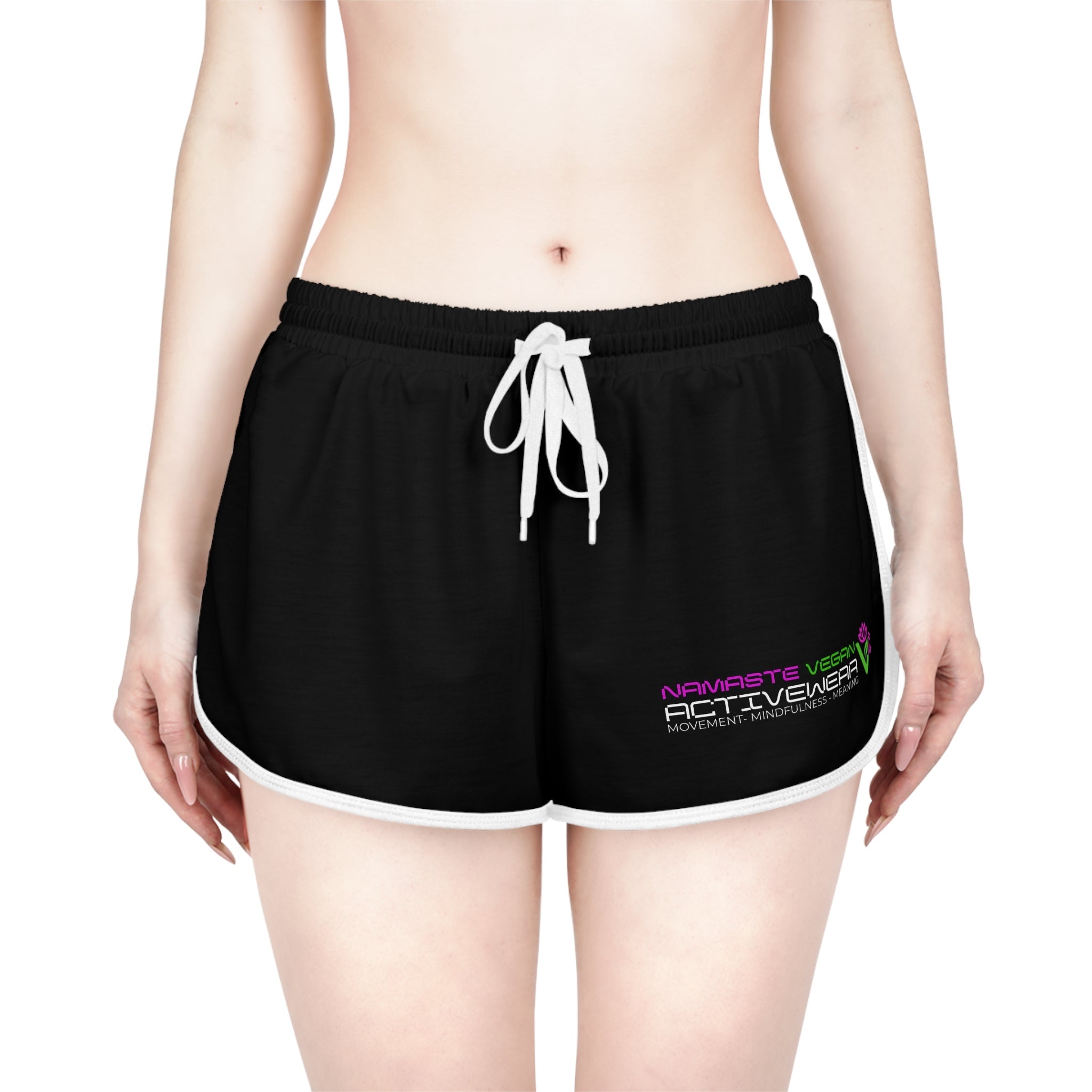Activewear Women's Relaxed Shorts - Comfortable Green AOP Fitness Shorts Printify