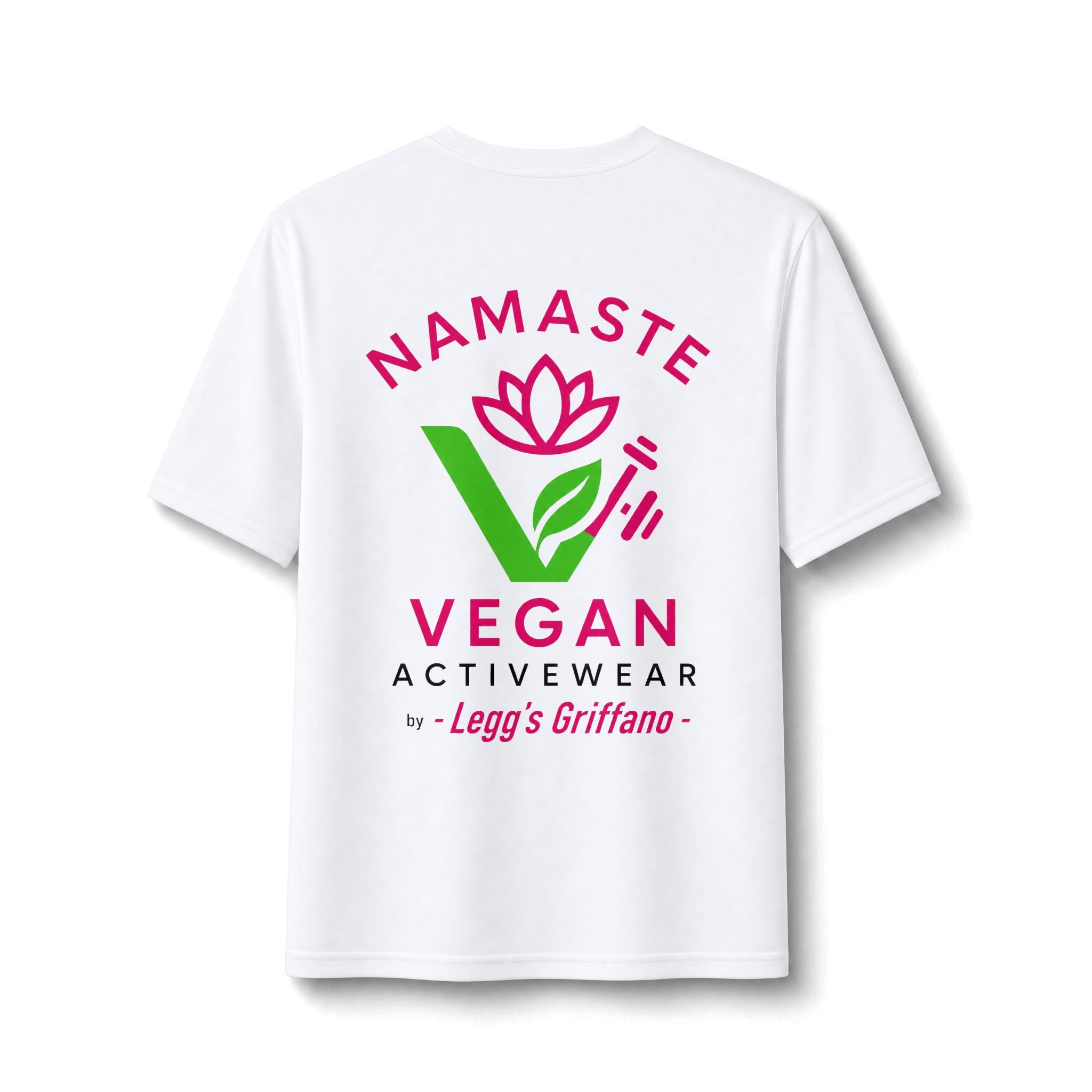 Namaste Vegan Activewear — "Happiness Looks Good on Me" Performance Tee Printify