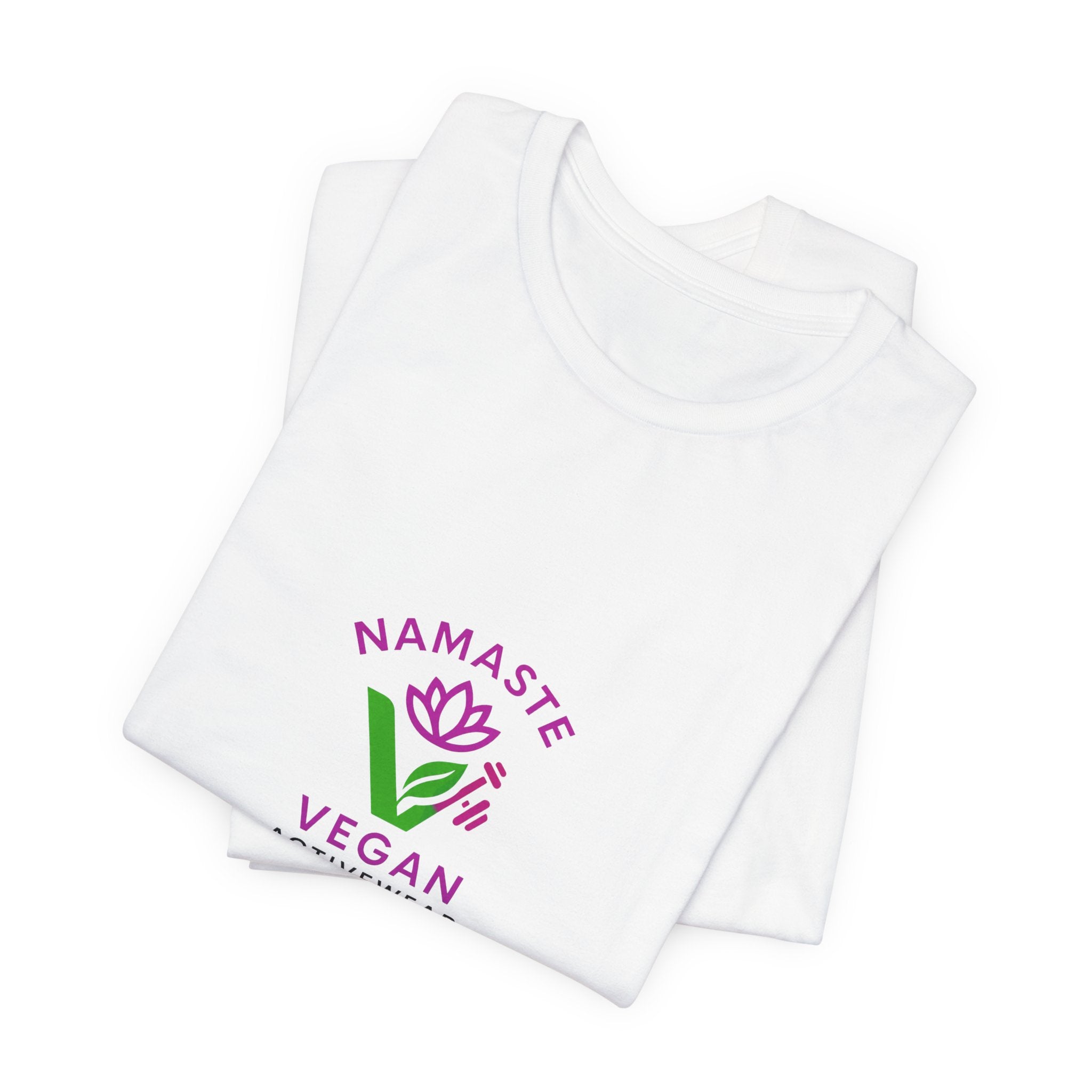 Namaste Vegan Tee — Lotus Logo & “Life Is a Contact Sport” Back Quote Printify