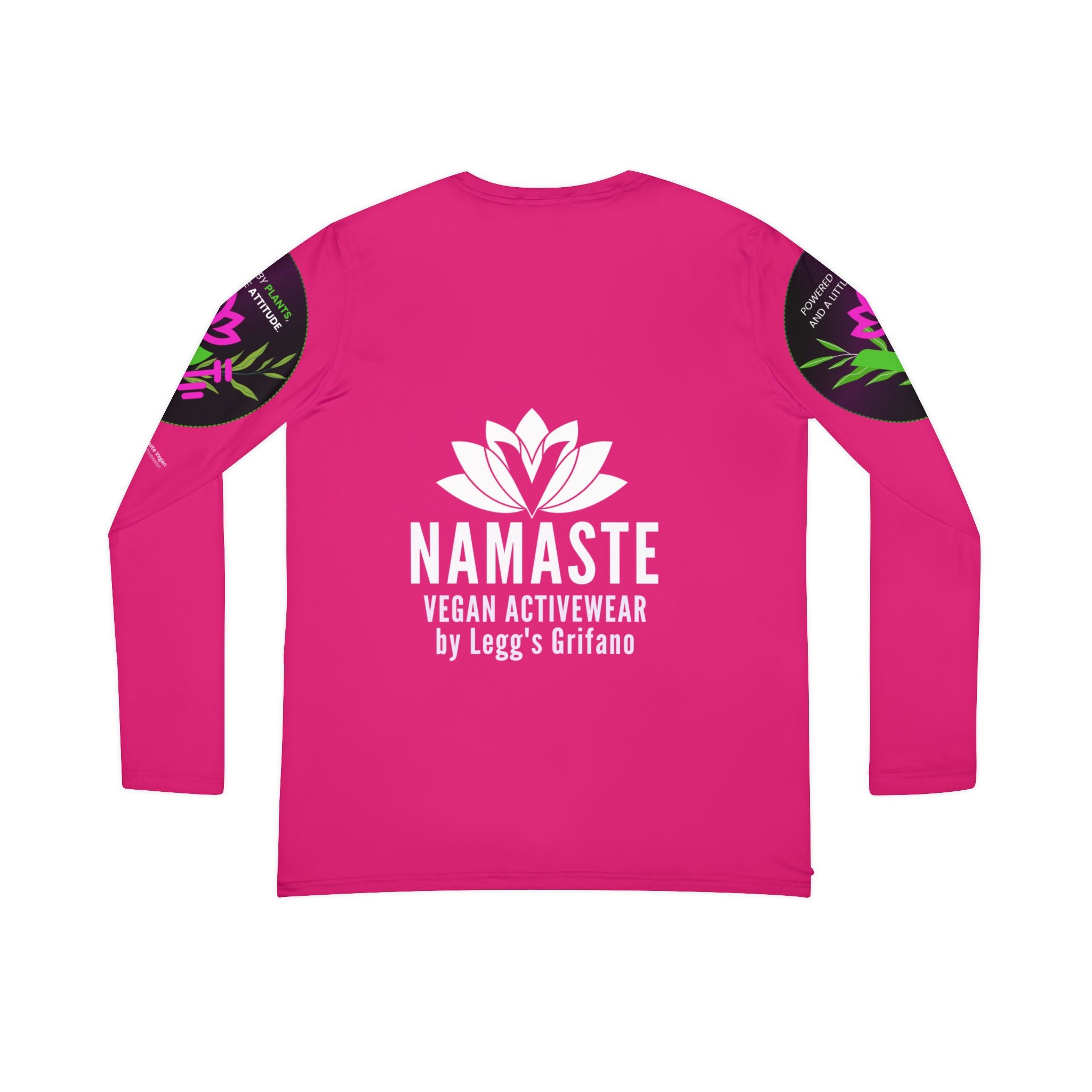 Namaste Vegan Activewear V-Neck Long Sleeve — Inspirational Yoga Top Printify