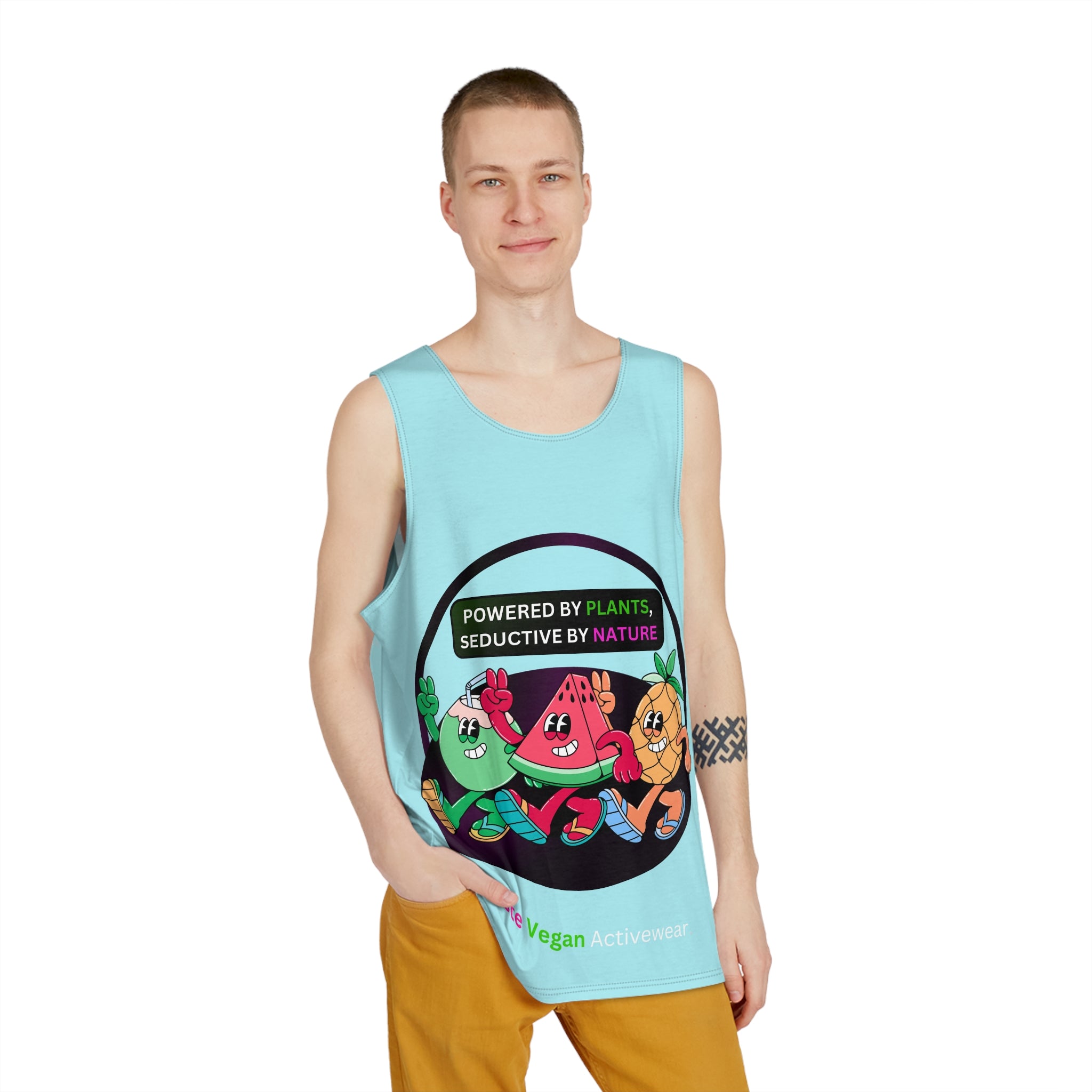 Vegan Awareness Tank Top — "Save a Cow, Ride a Vegan" Graphic