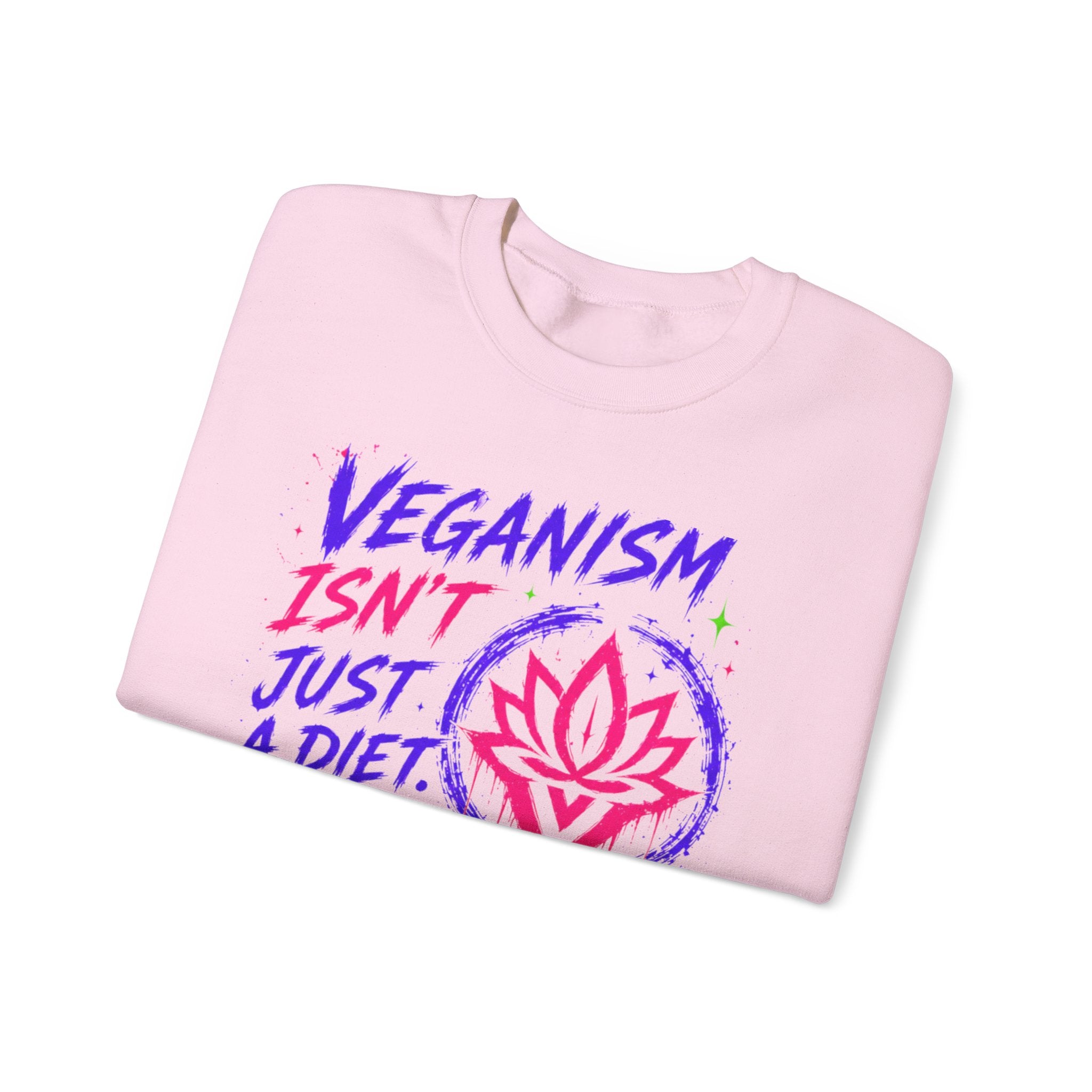 Veganism Isn't Just A Diet Crewneck Sweatshirt — Namaste Vegan Activewear Printify