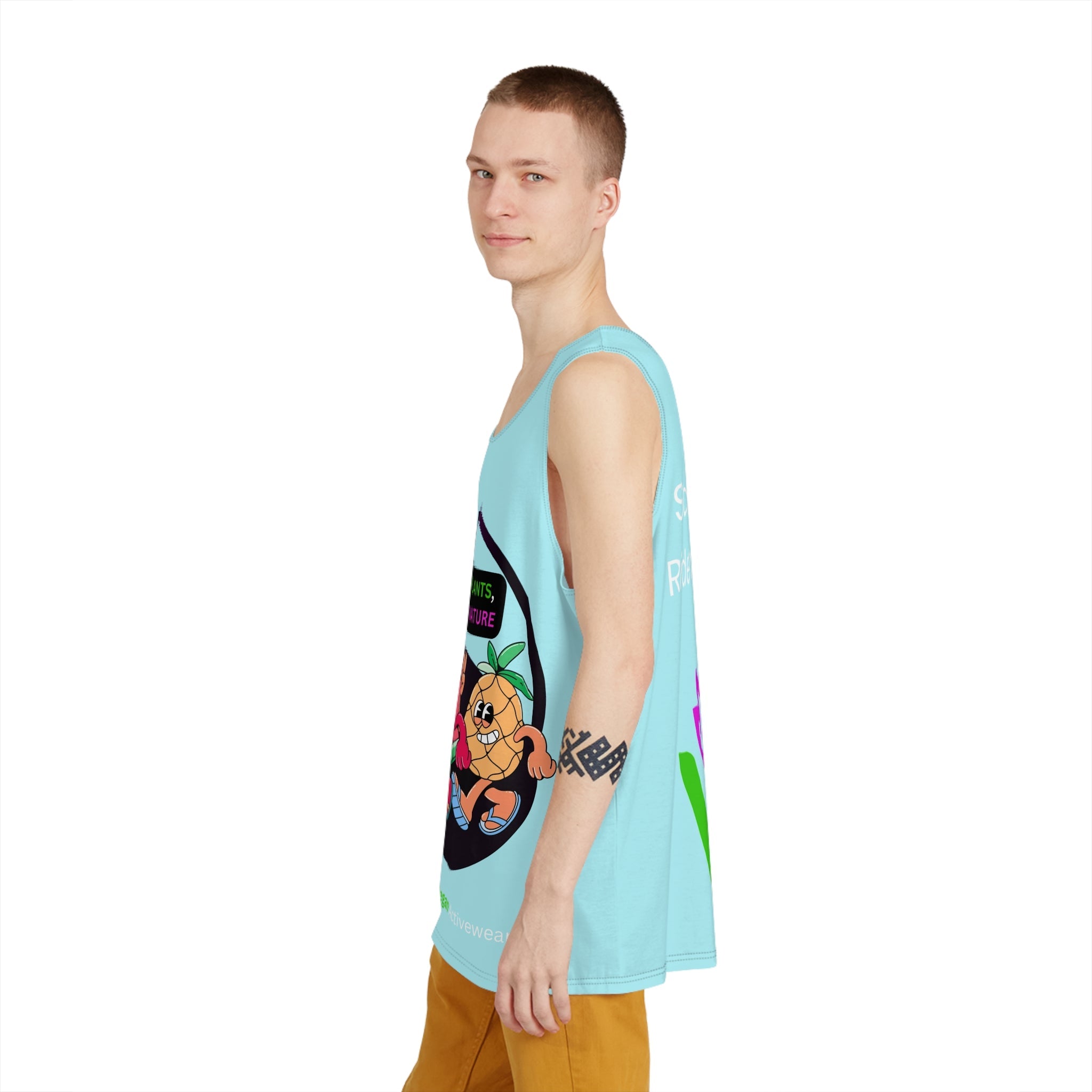 Vegan Awareness Tank Top — "Save a Cow, Ride a Vegan" Graphic Printify