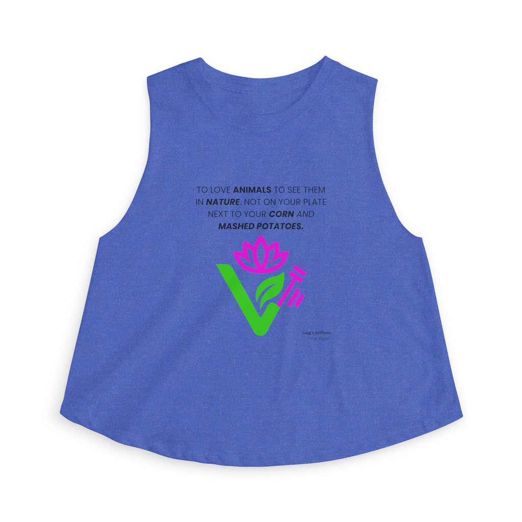 Vegan Lotus Crop Top — Funny "Mashed Potatoes" Plant-Based Graphic