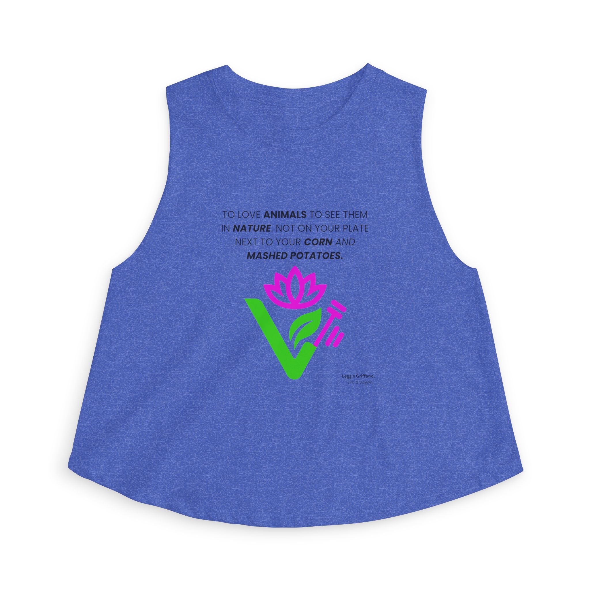 Vegan Lotus Crop Top — Funny "Mashed Potatoes" Plant-Based Graphic