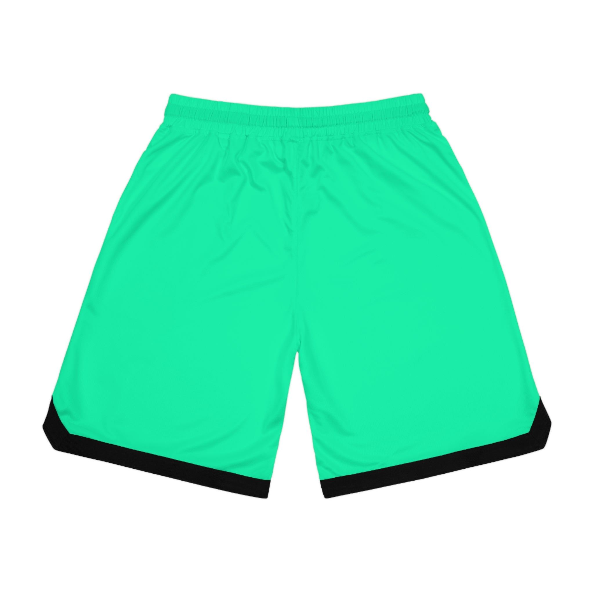 Basketball Shorts — "Powered by Plants" Floral Logo Rib Shorts Printify