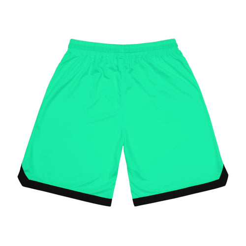 Basketball Shorts — "Powered by Plants" Floral Logo Rib Shorts