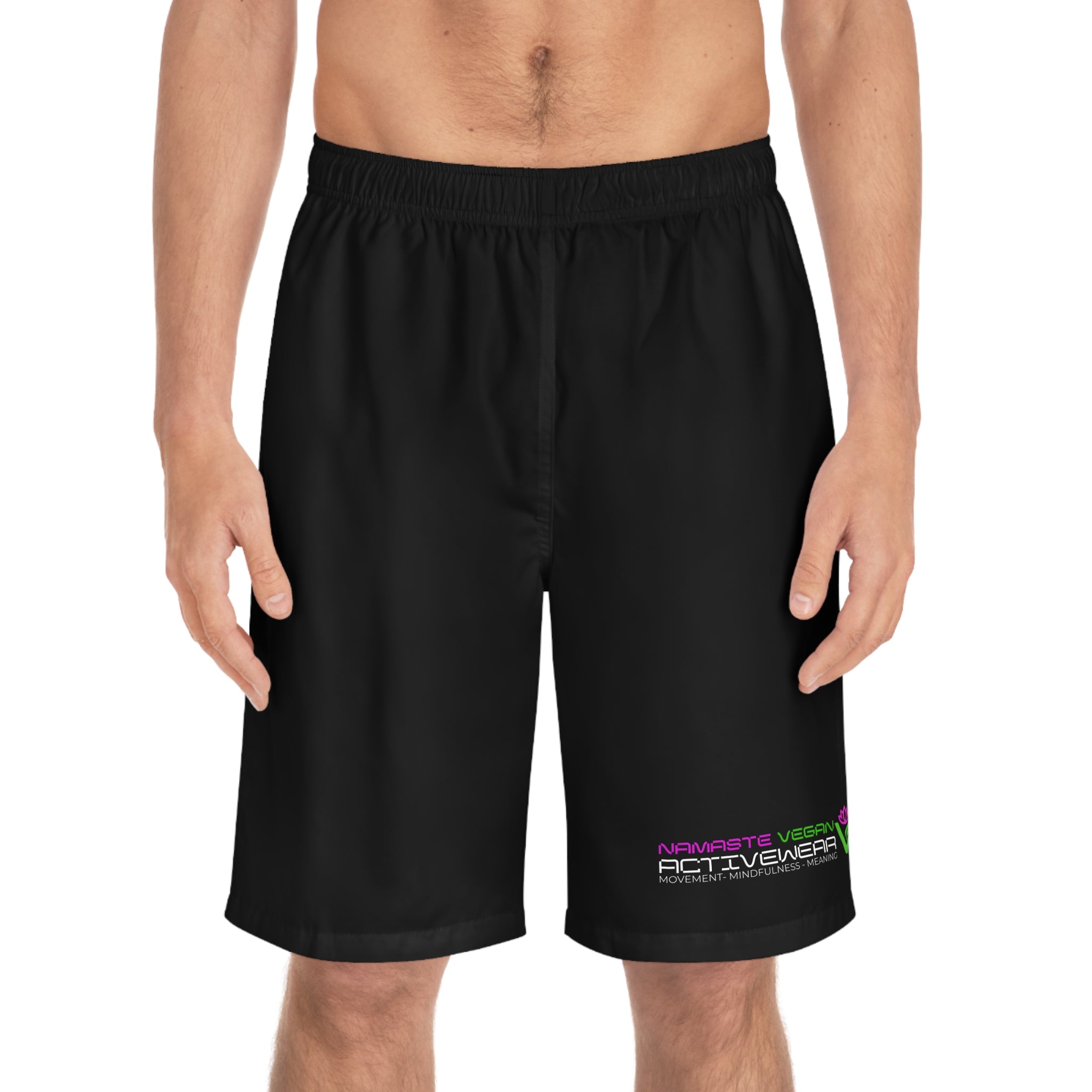 Namaste Vegan™ Men’s Board Shorts — 100% Vegan Quick-Dry Activewear