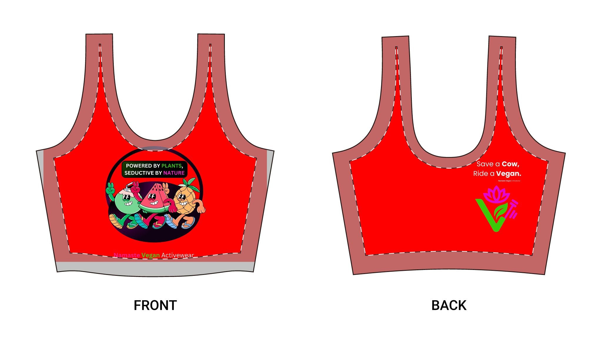 Polyester Sports Bra (AOP)