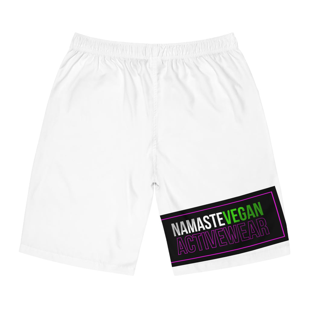 Namaste Vegan™ Men’s Board Shorts — 100% Vegan Quick-Dry Activewear