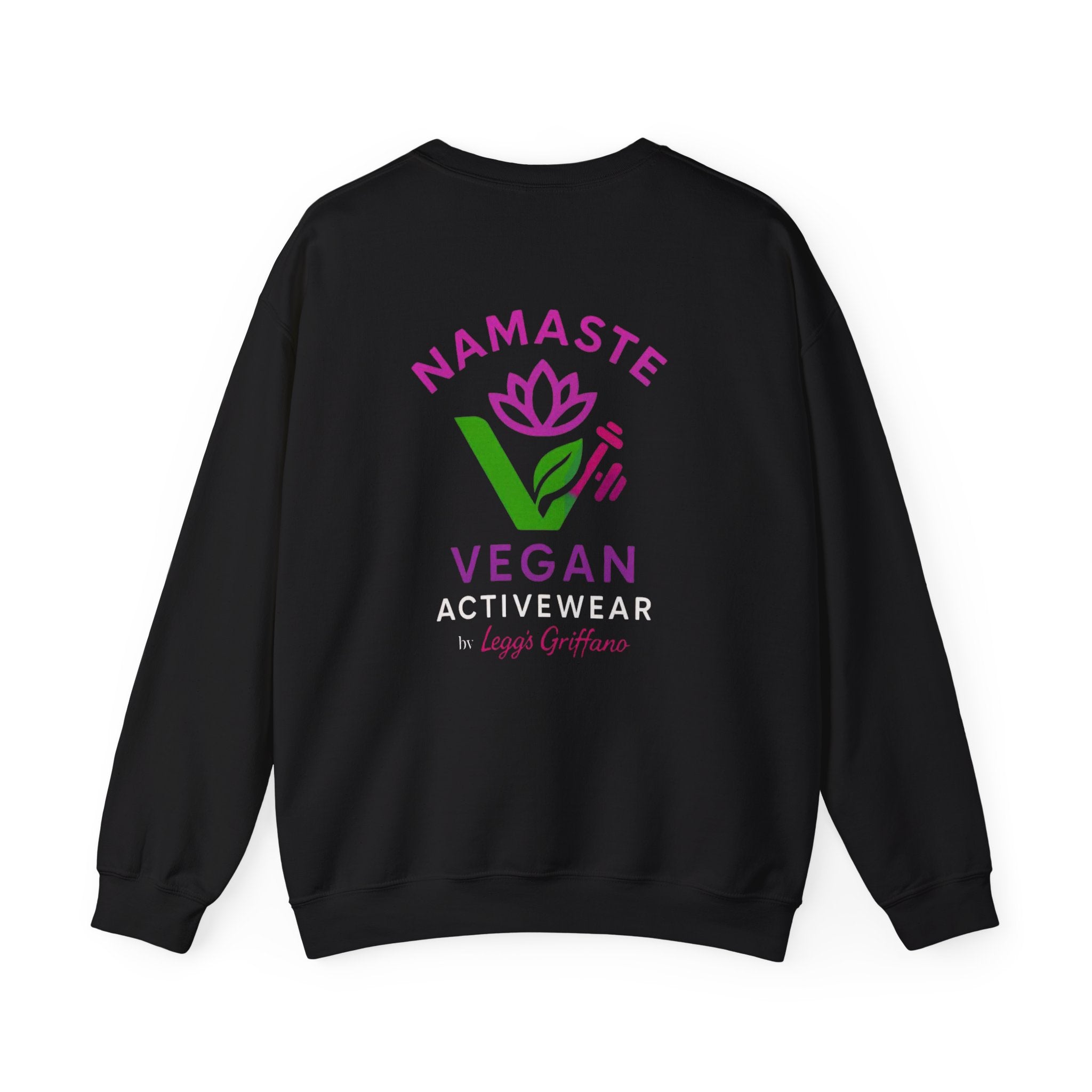 Vegan Namaste Crewneck Sweatshirt — "Choose Relationships That Bring You Peace, Not Pain"