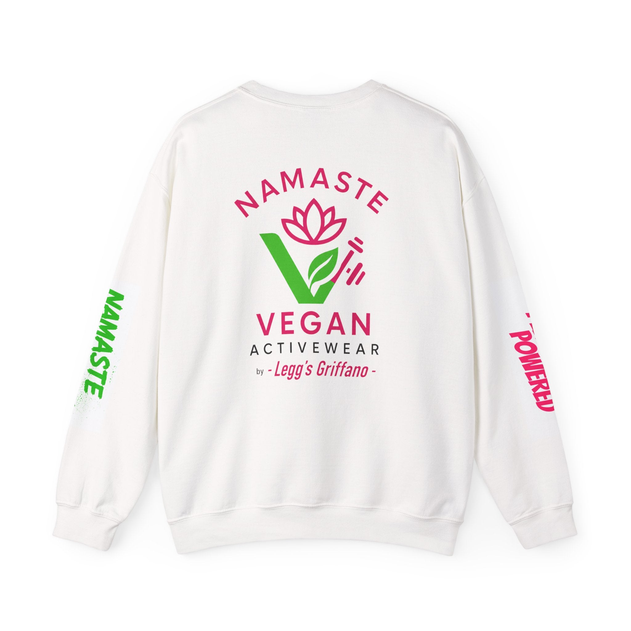 Crewneck Sweatshirt — “The Strongest Hearts Are Filled With Courage” Vegan Namaste Activewear Printify