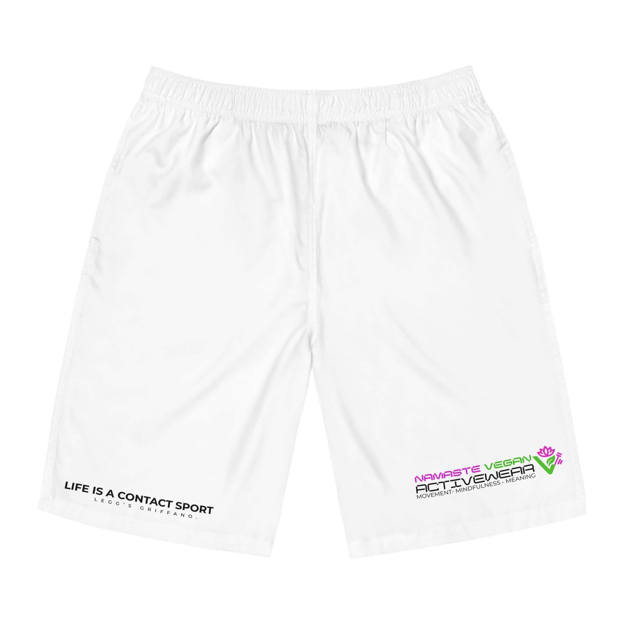 Namaste Vegan™ Men’s Board Shorts — 100% Vegan Quick-Dry Activewear