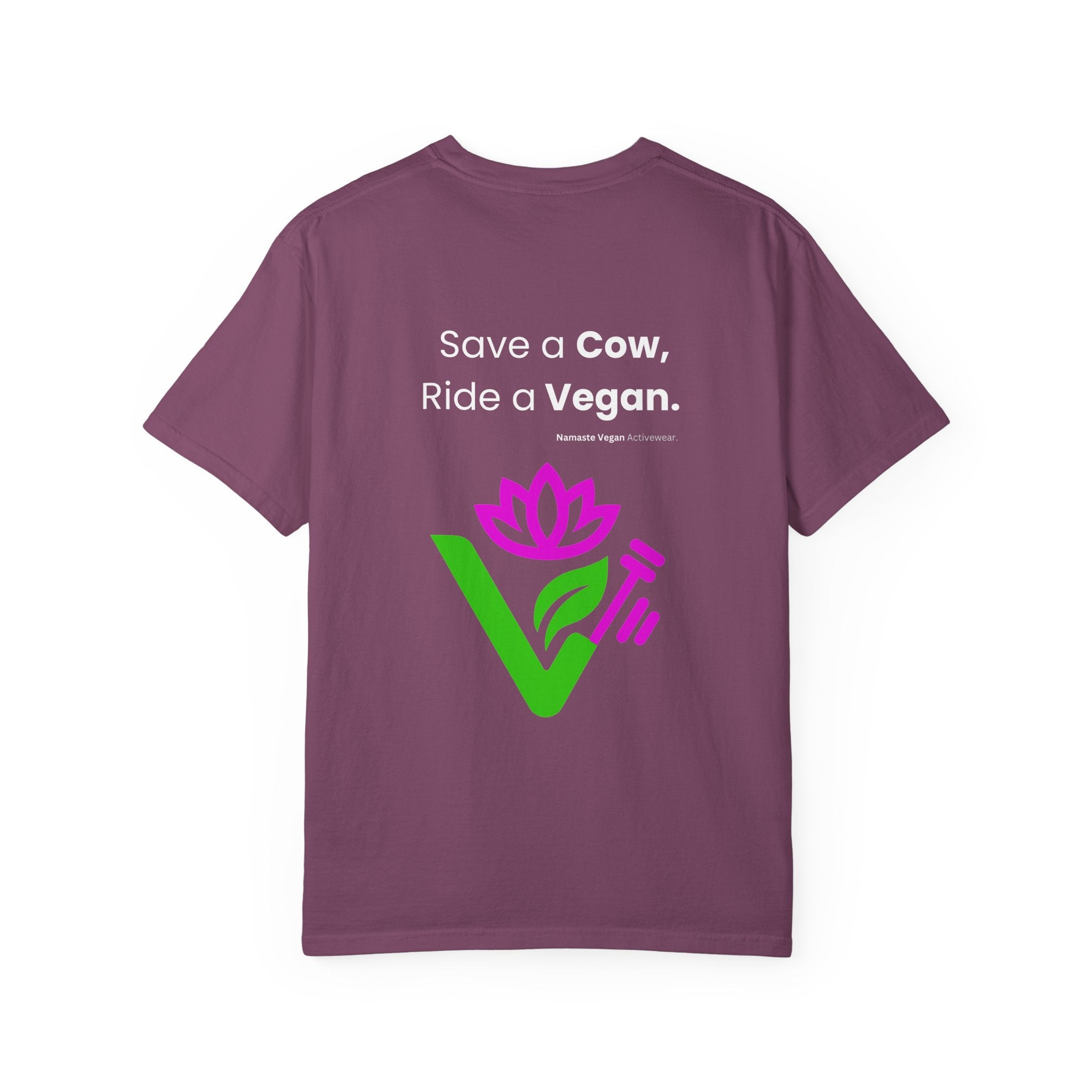 Vegan Namaste T-Shirt — "Namaste Vegan Activewear" with Lotus & Veggie Characters Printify
