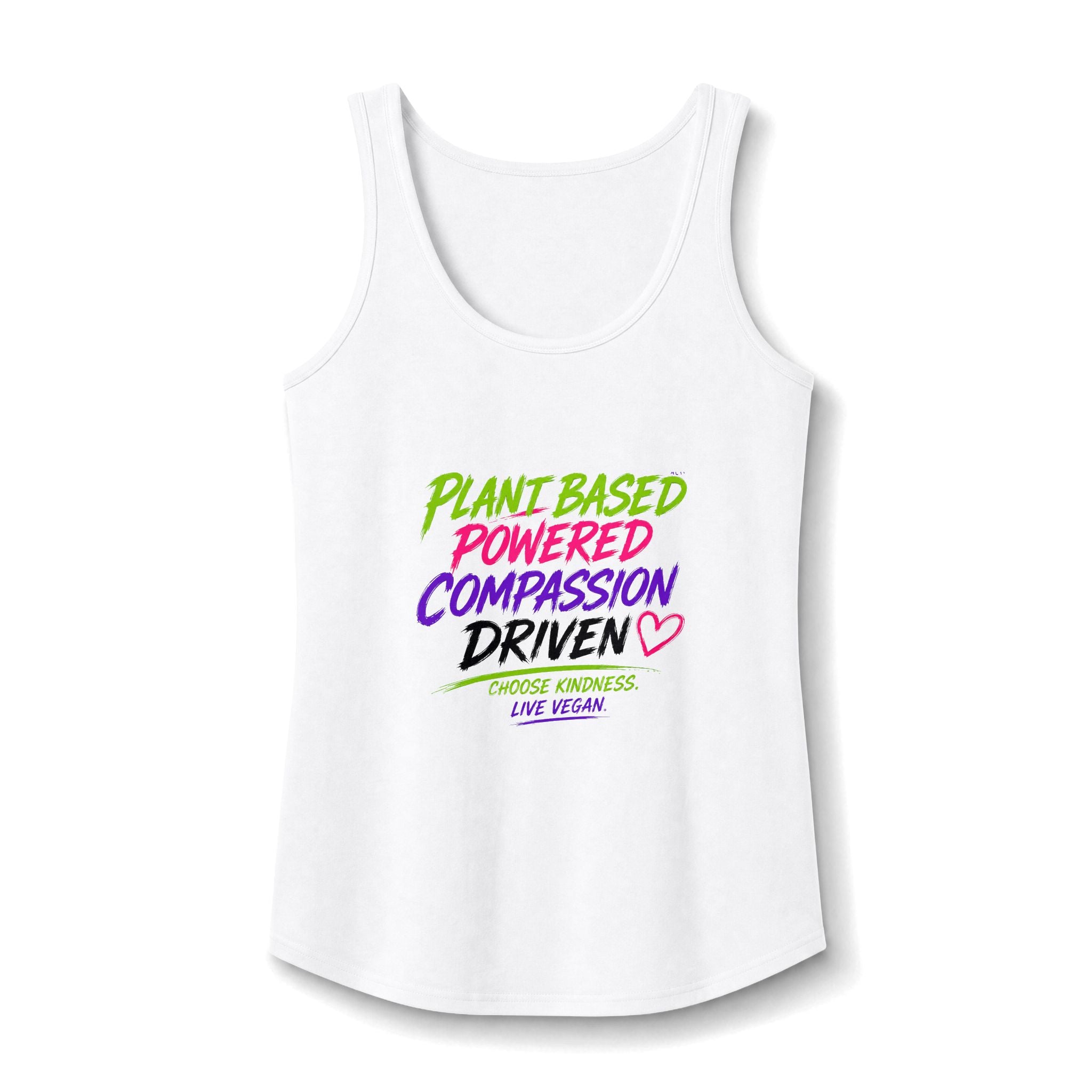 Vegan Activewear Tank Top — Plant Based, Powered, Compassion Driven Printify