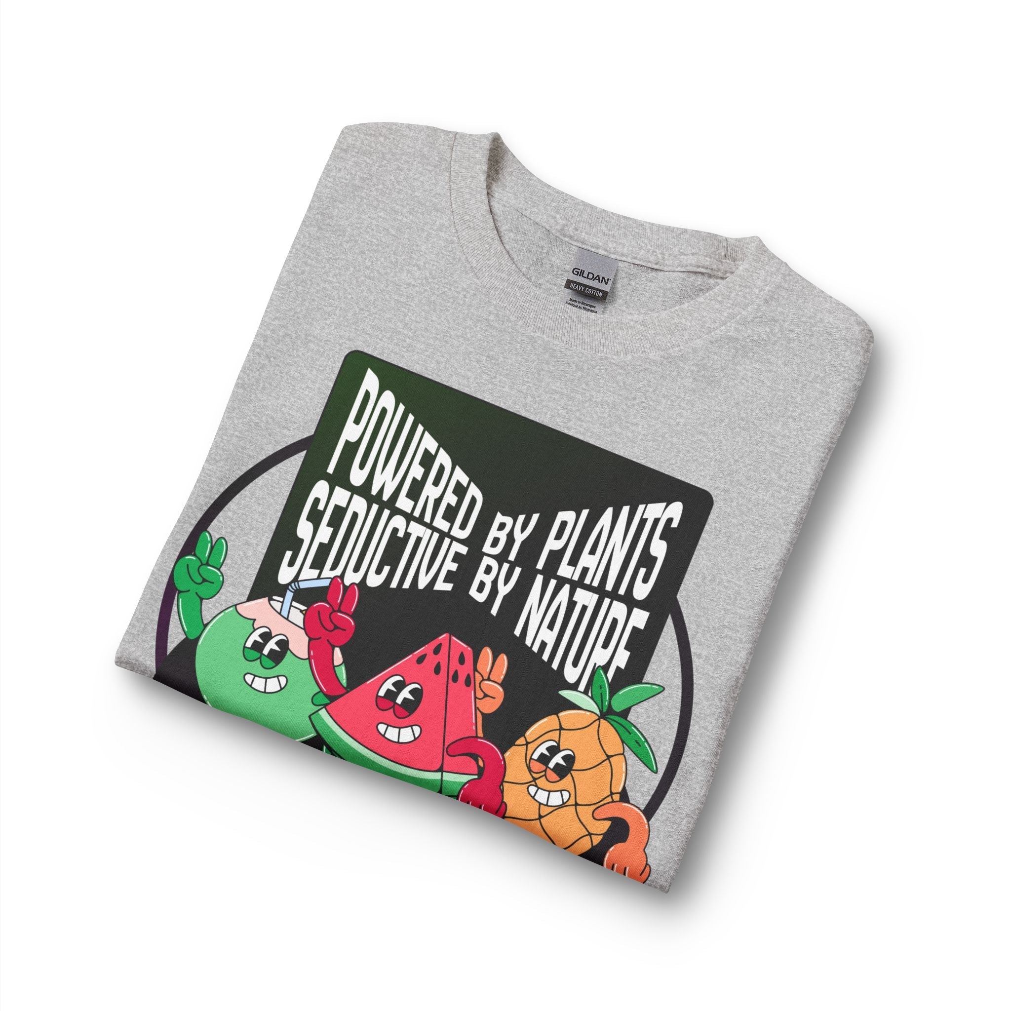 Plant-Powered Long Sleeve Tee — "Powered by Plants, Seductive by Nature" Printify