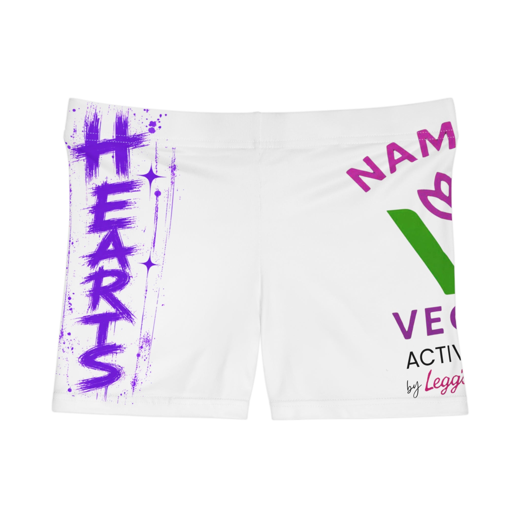Women's Shorts - Gradient Spray Paint Side Stripe Athletic Shorts Printify