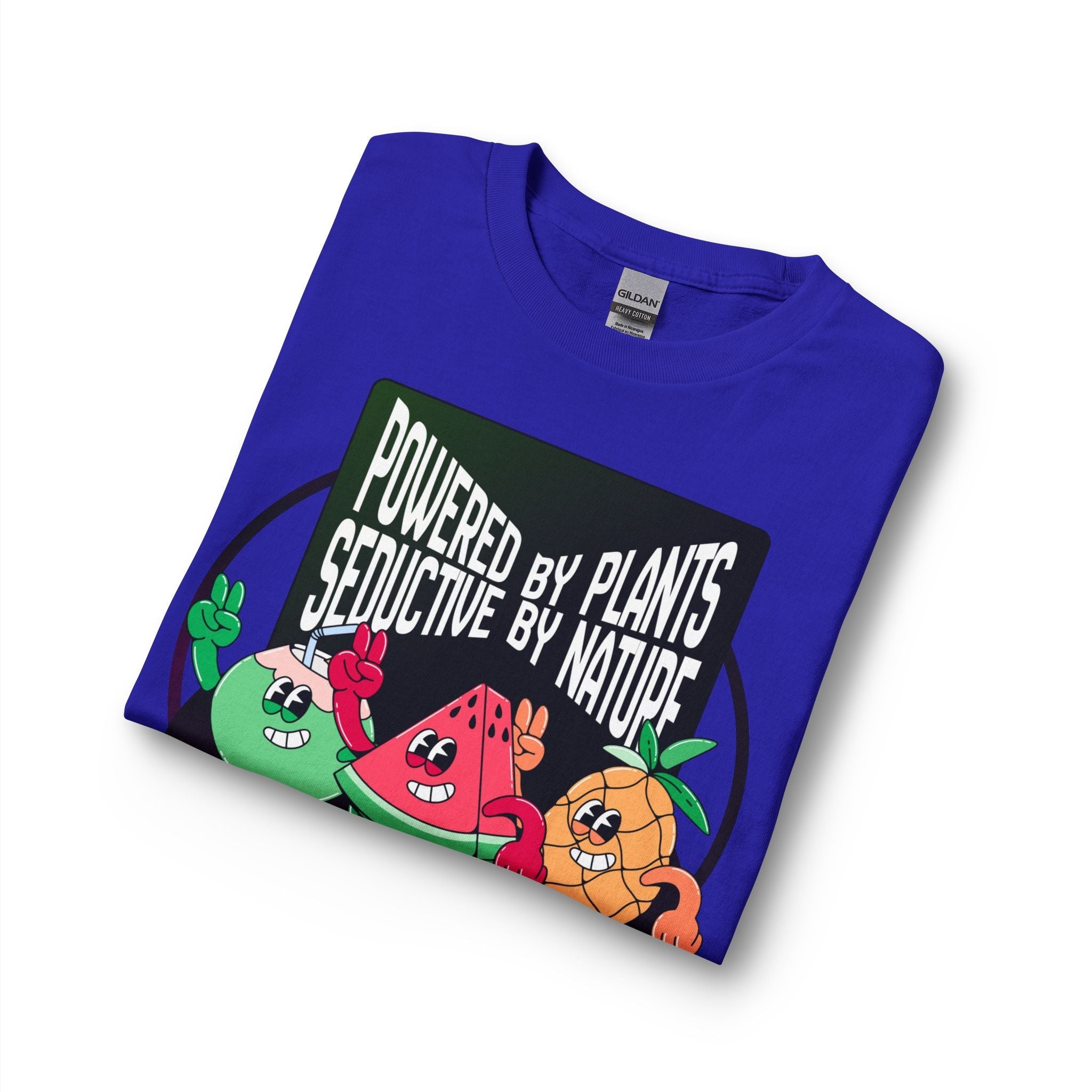 Plant-Powered Long Sleeve Tee — "Powered by Plants, Seductive by Nature" Printify
