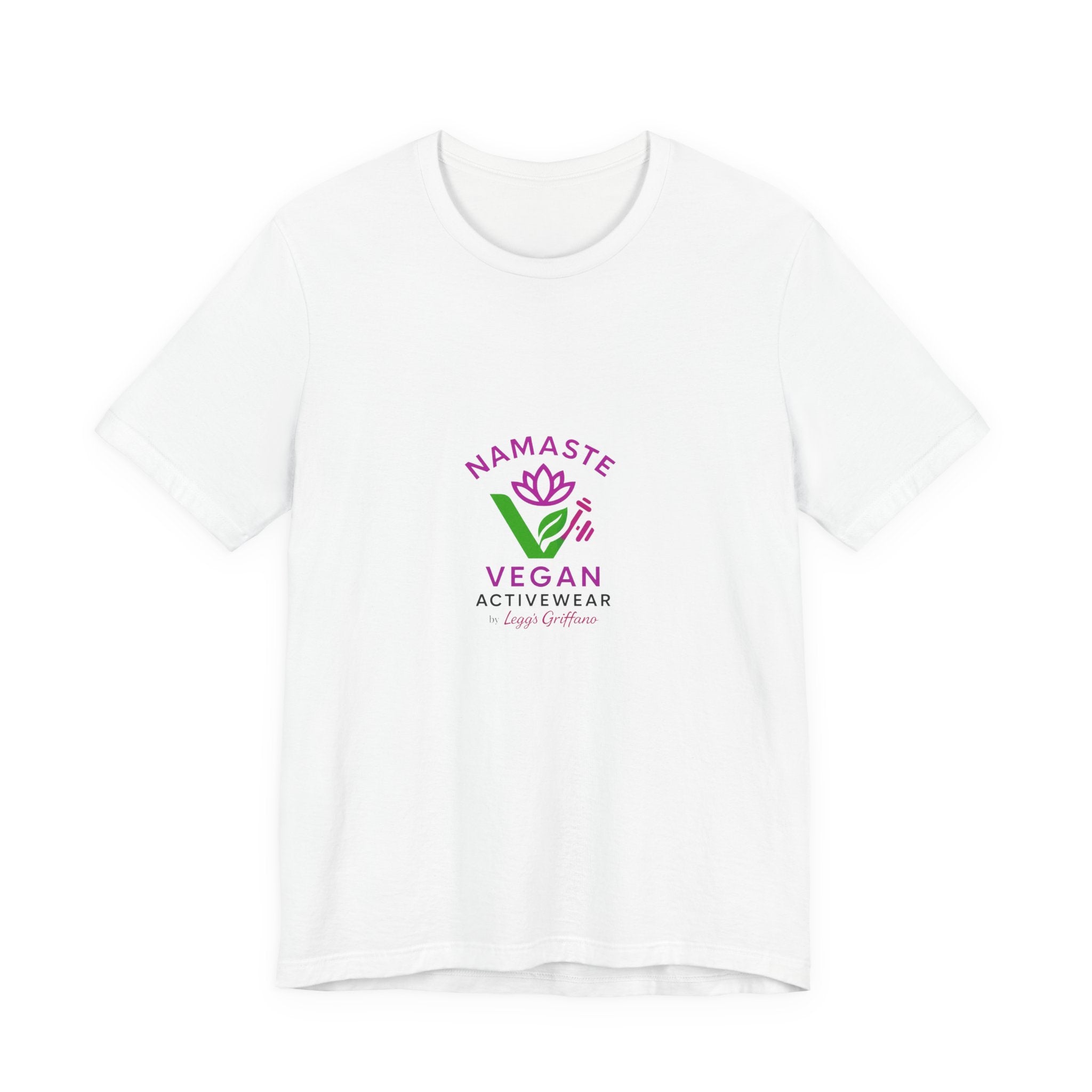Namaste Vegan Tee — Lotus Logo & “Life Is a Contact Sport” Back Quote Printify
