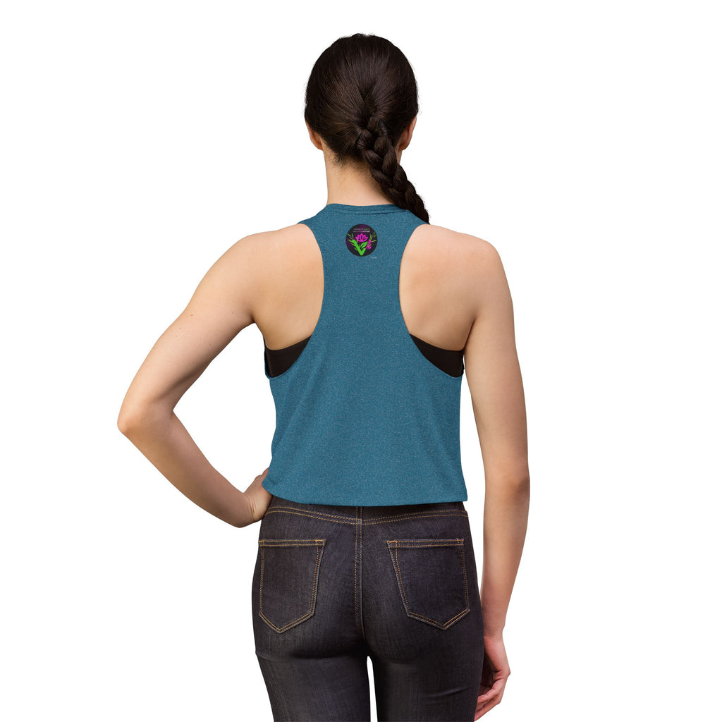 Vegan Lotus Crop Top — Funny "Mashed Potatoes" Plant-Based Graphic