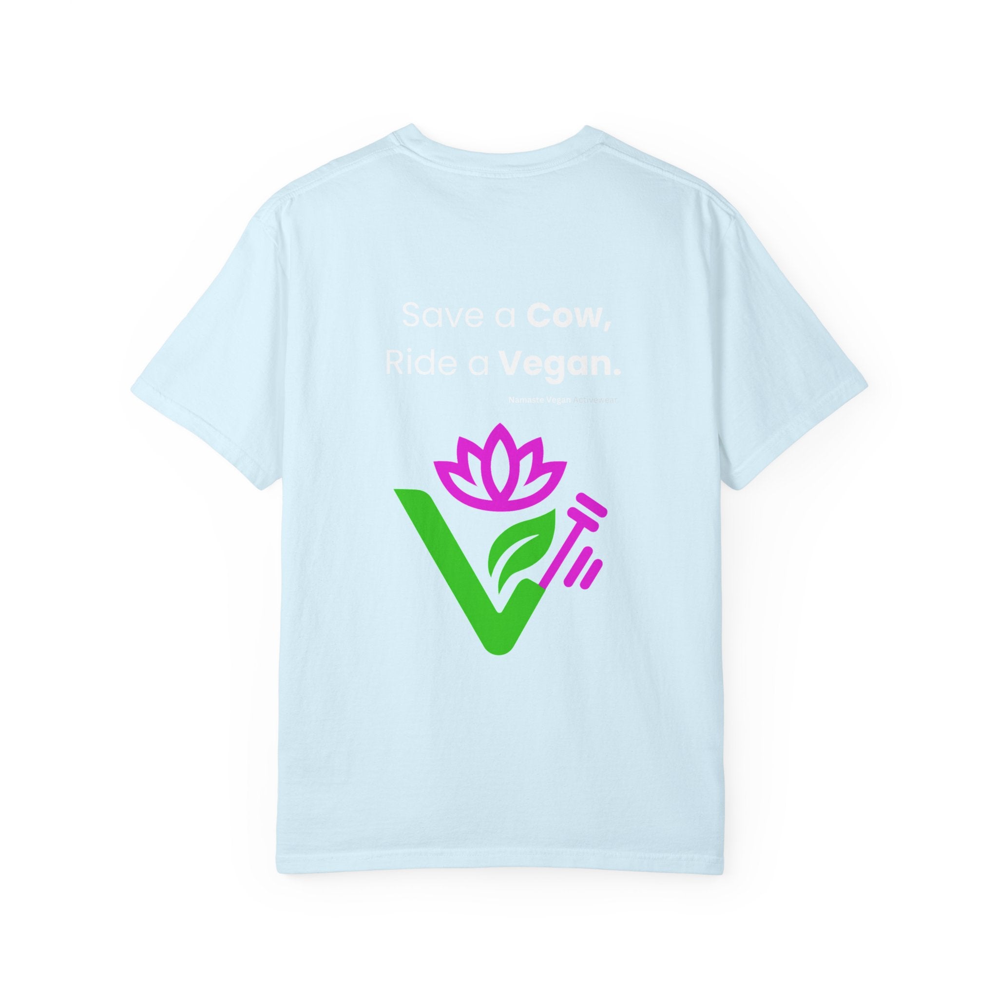 Vegan Namaste T-Shirt — "Namaste Vegan Activewear" with Lotus & Veggie Characters Printify