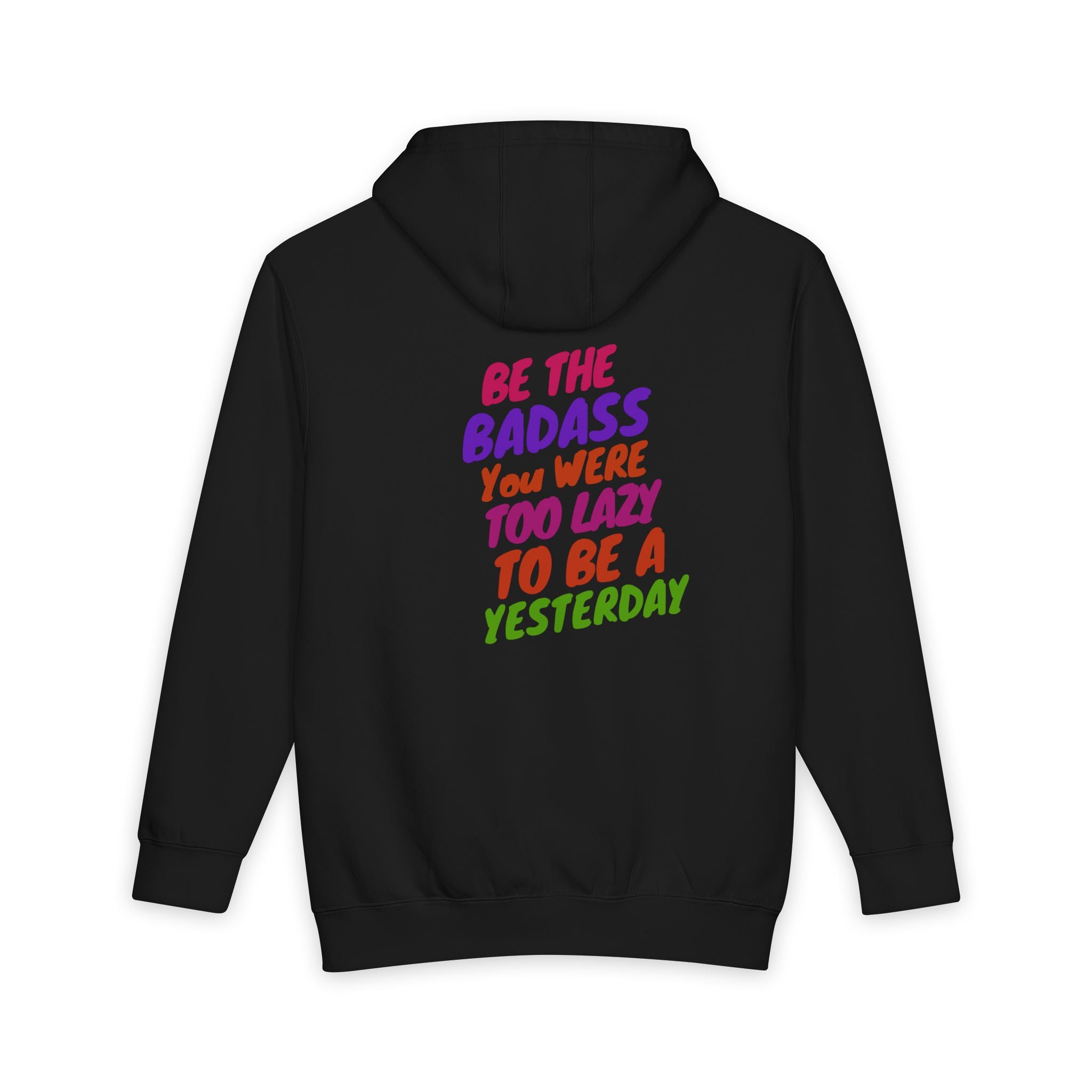 Namaste Vegan Activewear — "Be the Badass" Neon Streetwear Hoodie Printify