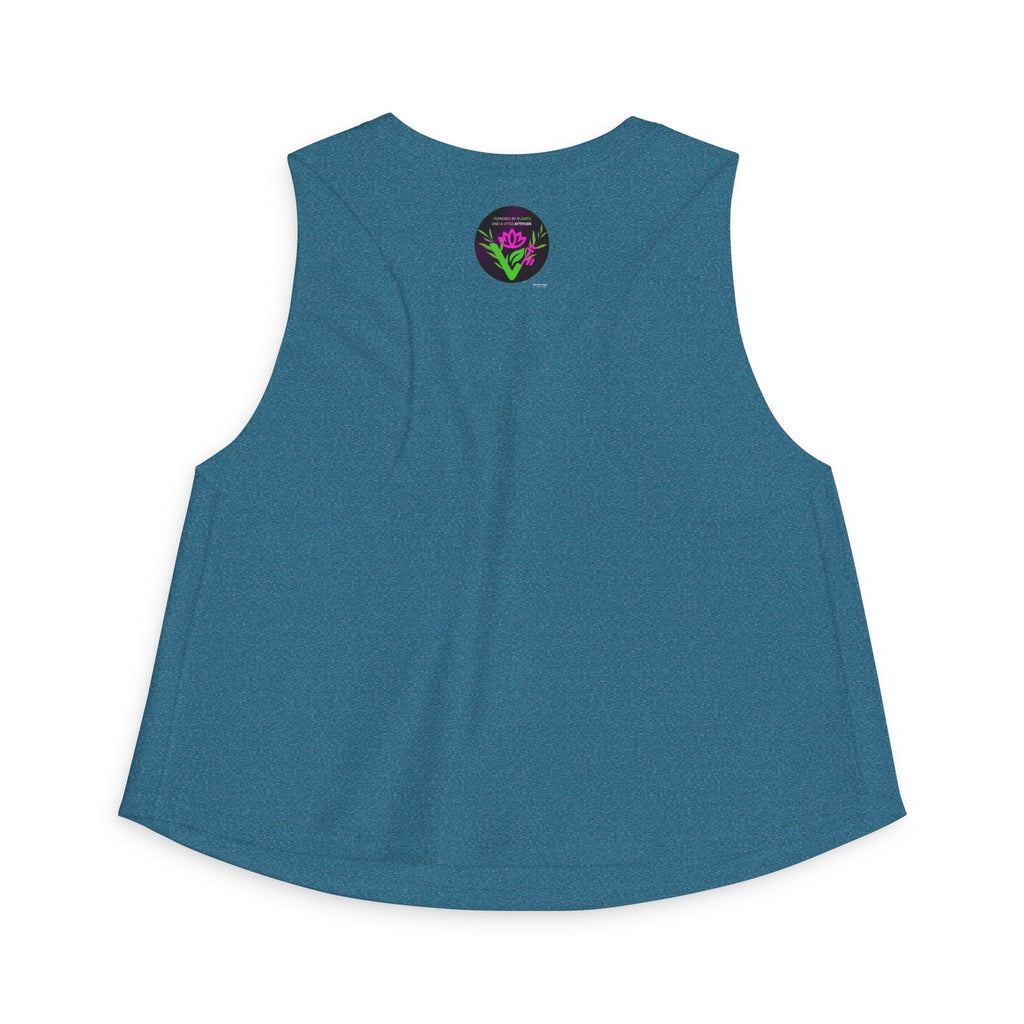 Vegan Lotus Crop Top — Funny "Mashed Potatoes" Plant-Based Graphic
