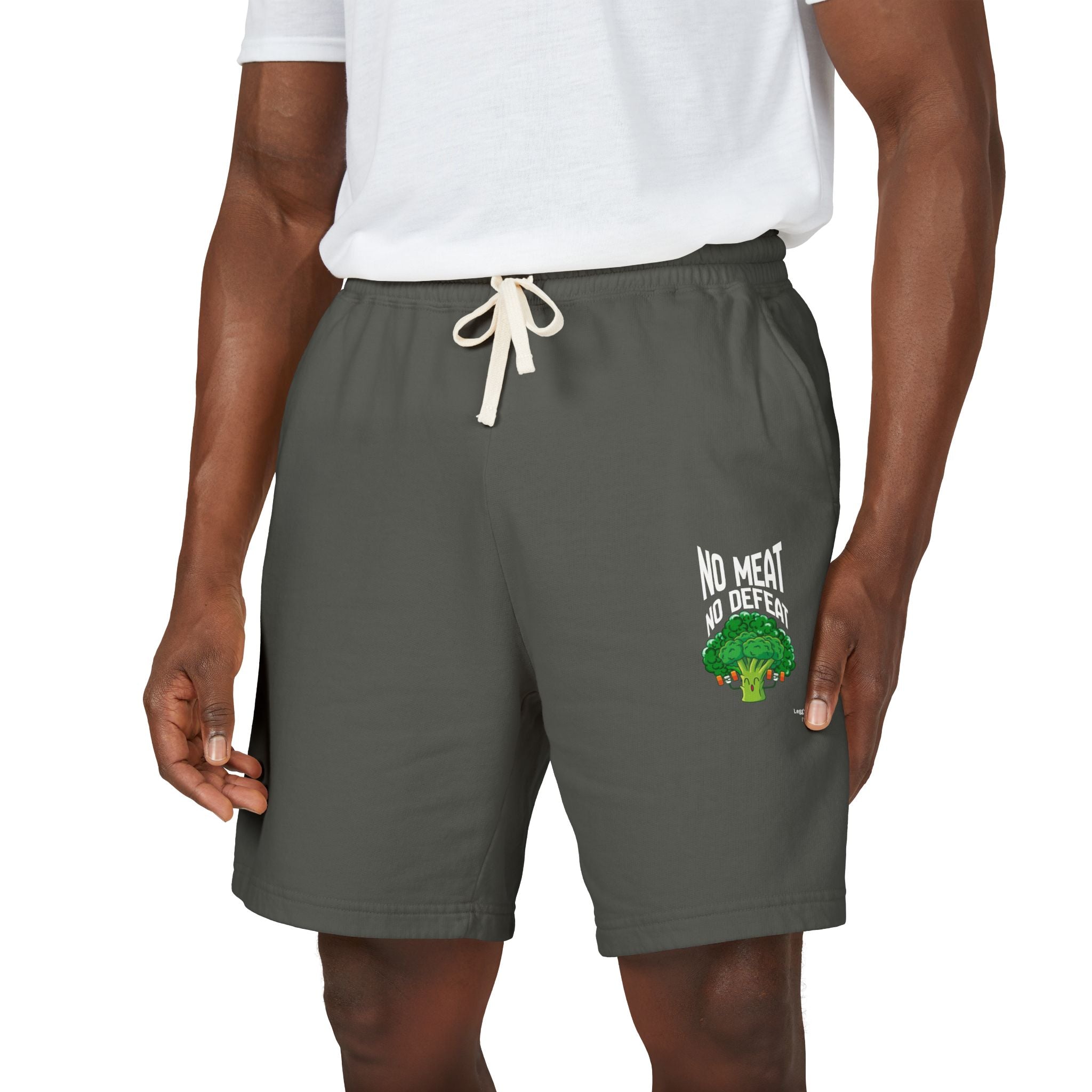 No Meat, No Problem Sweat Shorts — Vegan Tree Graphic Fleece Shorts Printify