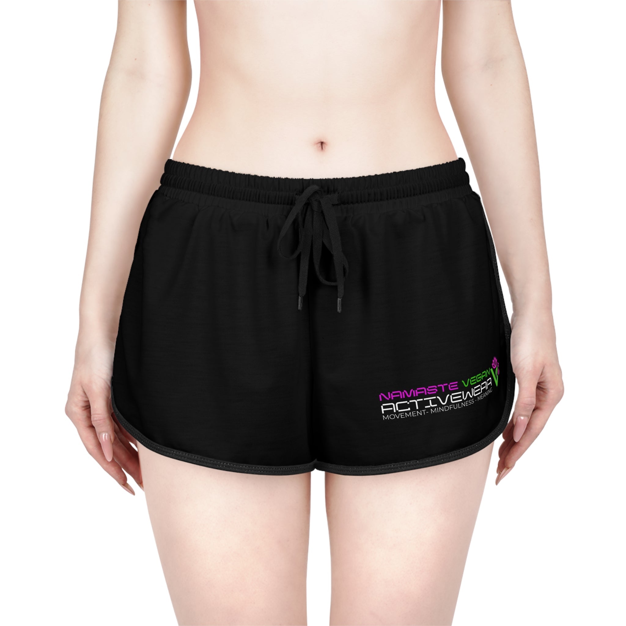 Activewear Women's Relaxed Shorts - Comfortable Green AOP Fitness Shorts Printify