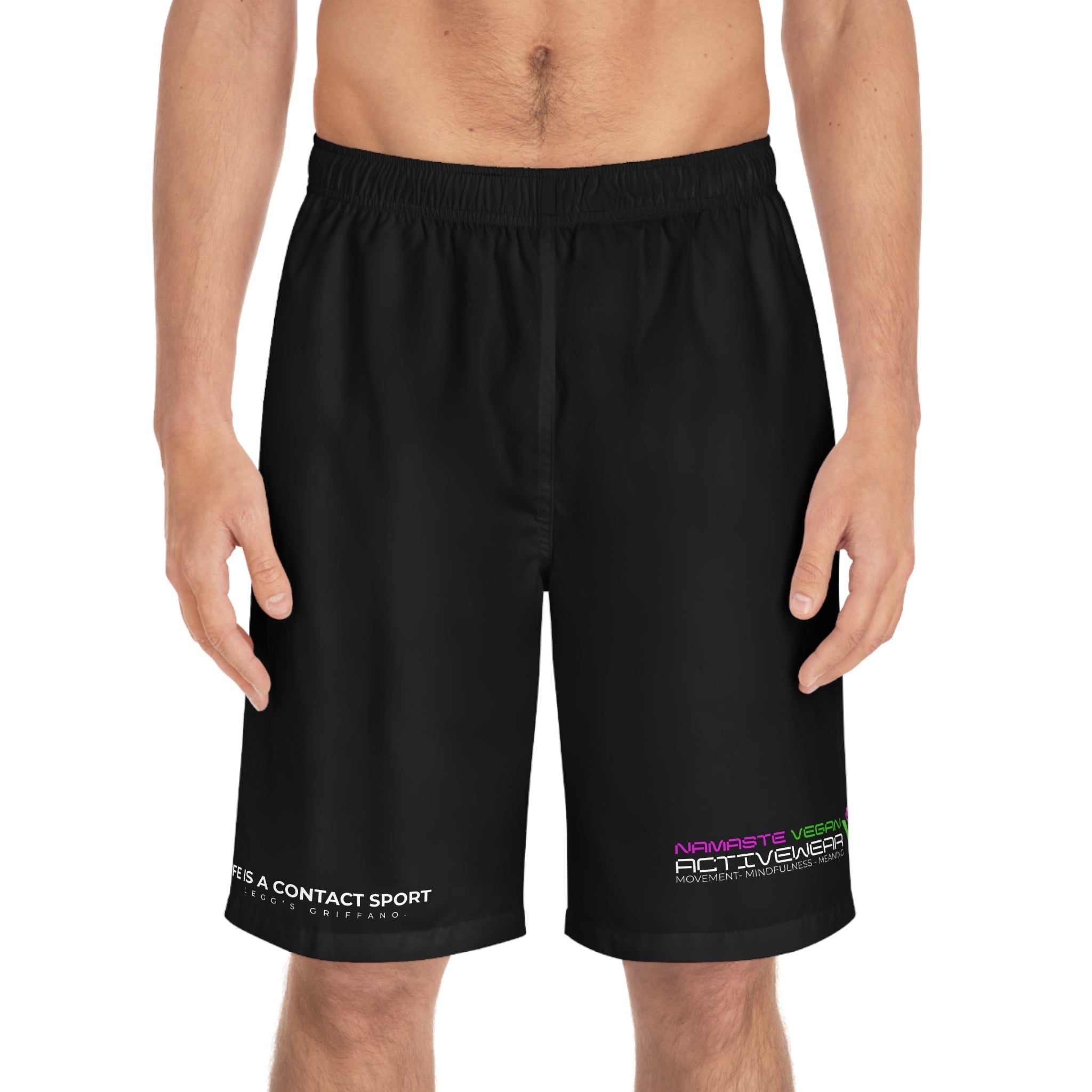 Namaste Vegan™ Men’s Board Shorts — 100% Vegan Quick-Dry Activewear Printify