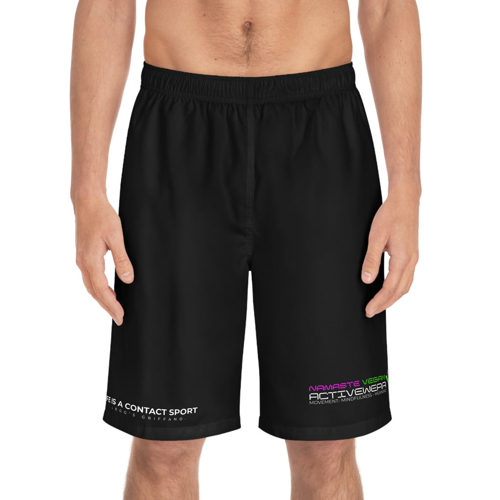 Namaste Vegan™ Men’s Board Shorts — 100% Vegan Quick-Dry Activewear