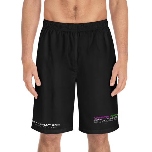 Namaste Vegan™ Men’s Board Shorts — 100% Vegan Quick-Dry Activewear