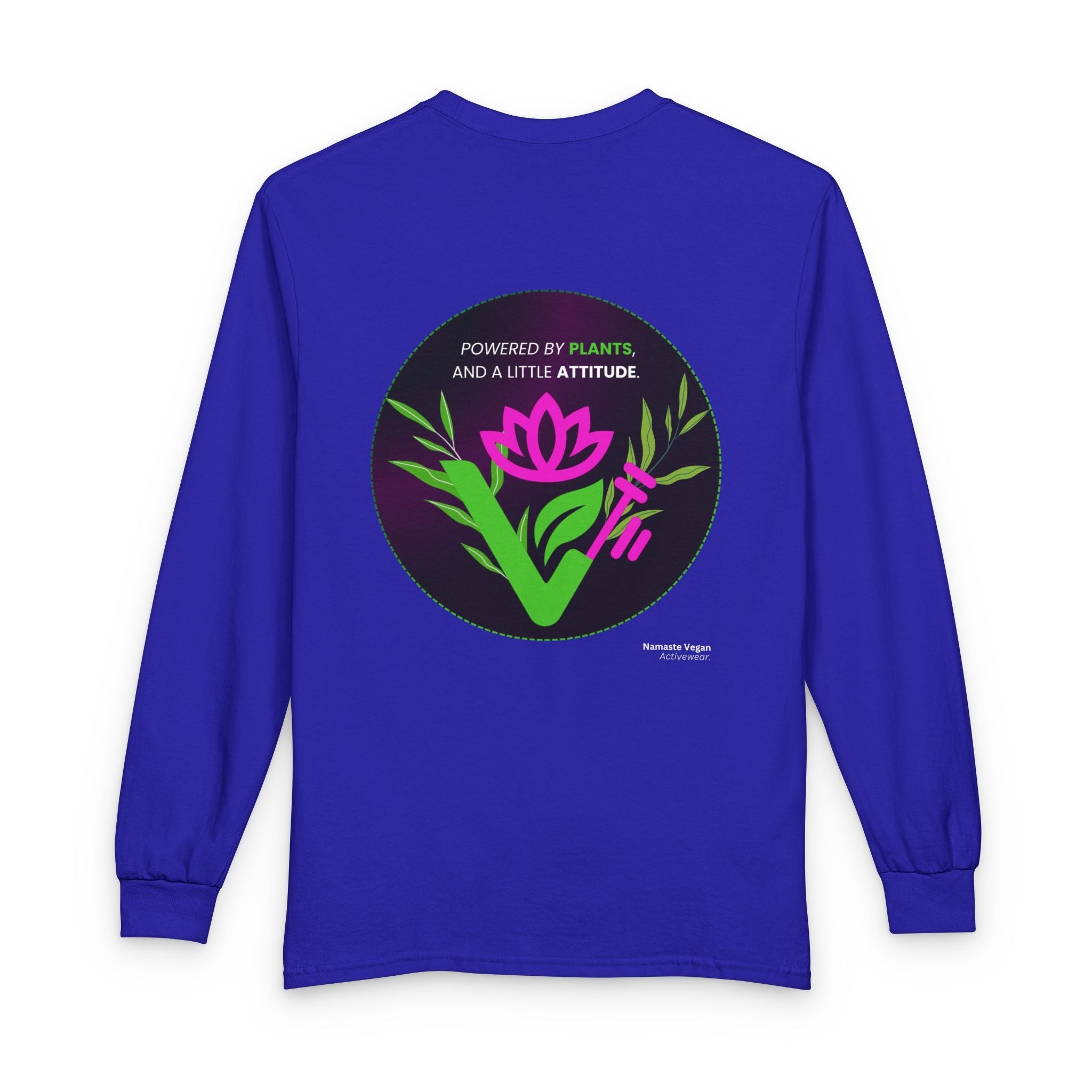 Plant-Powered Long Sleeve Tee — "Powered by Plants, Seductive by Nature" Printify