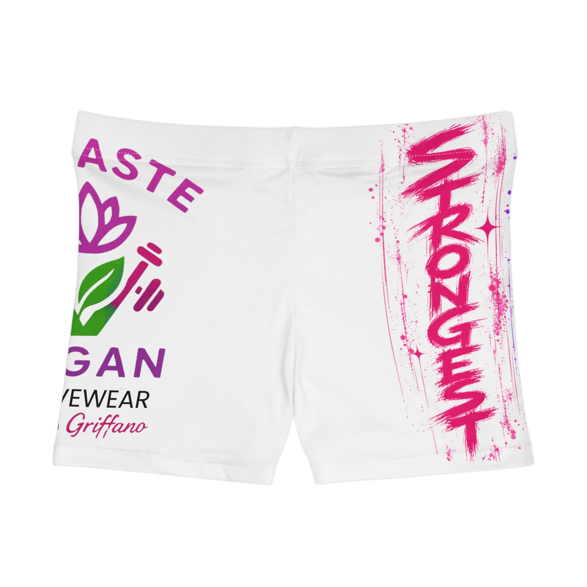 Women's Shorts - Gradient Spray Paint Side Stripe Athletic Shorts Printify