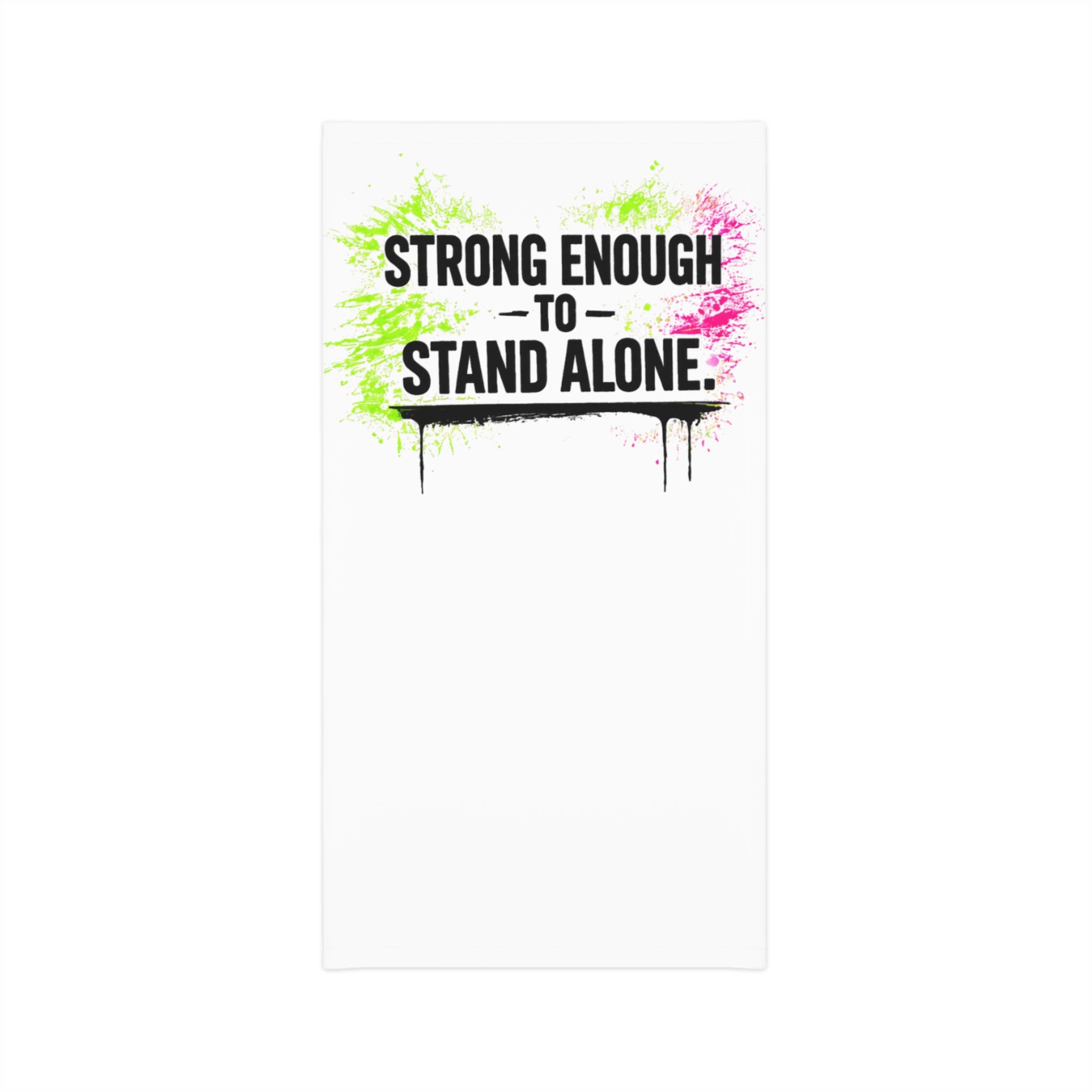 Vegan Namaste Neck Gaiter — 'Strong Enough to Stand Alone' Lightweight Face & Head Scarf Printify