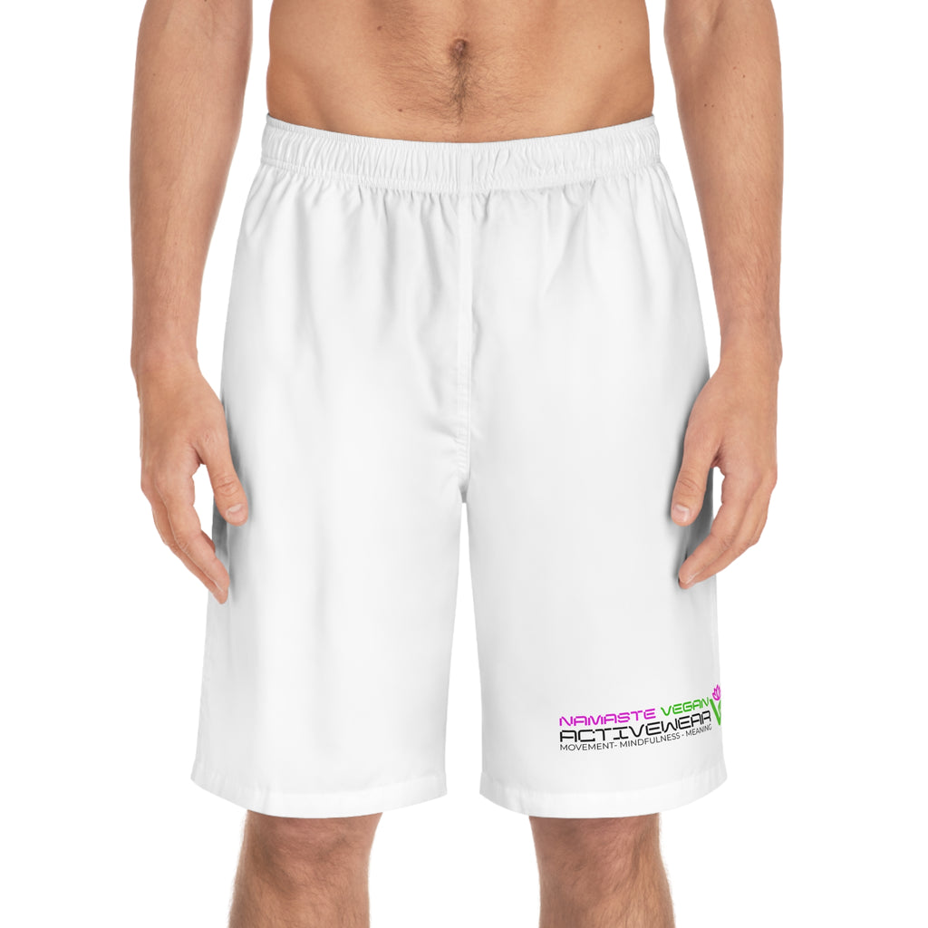 Namaste Vegan™ Men’s Board Shorts — 100% Vegan Quick-Dry Activewear