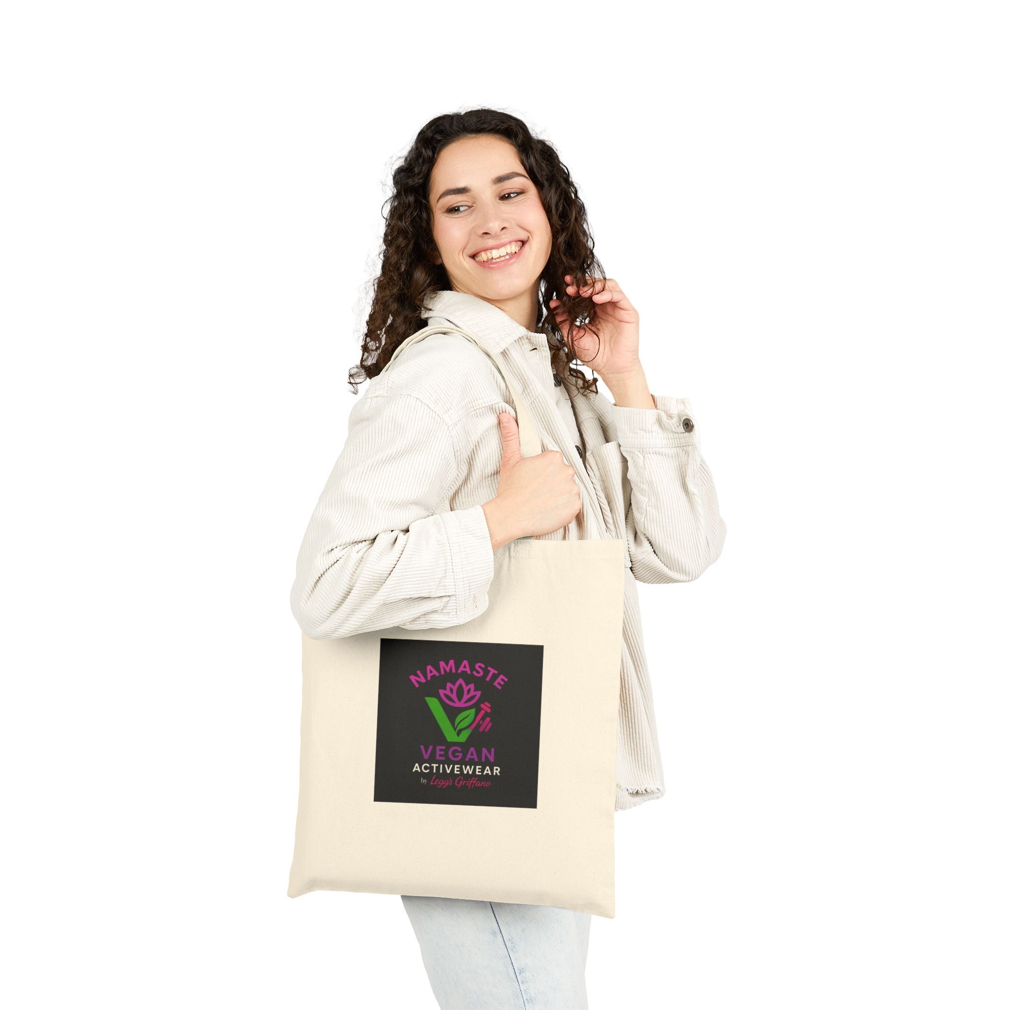 Namaste Vegan Activewear Canvas Tote Bag Printify