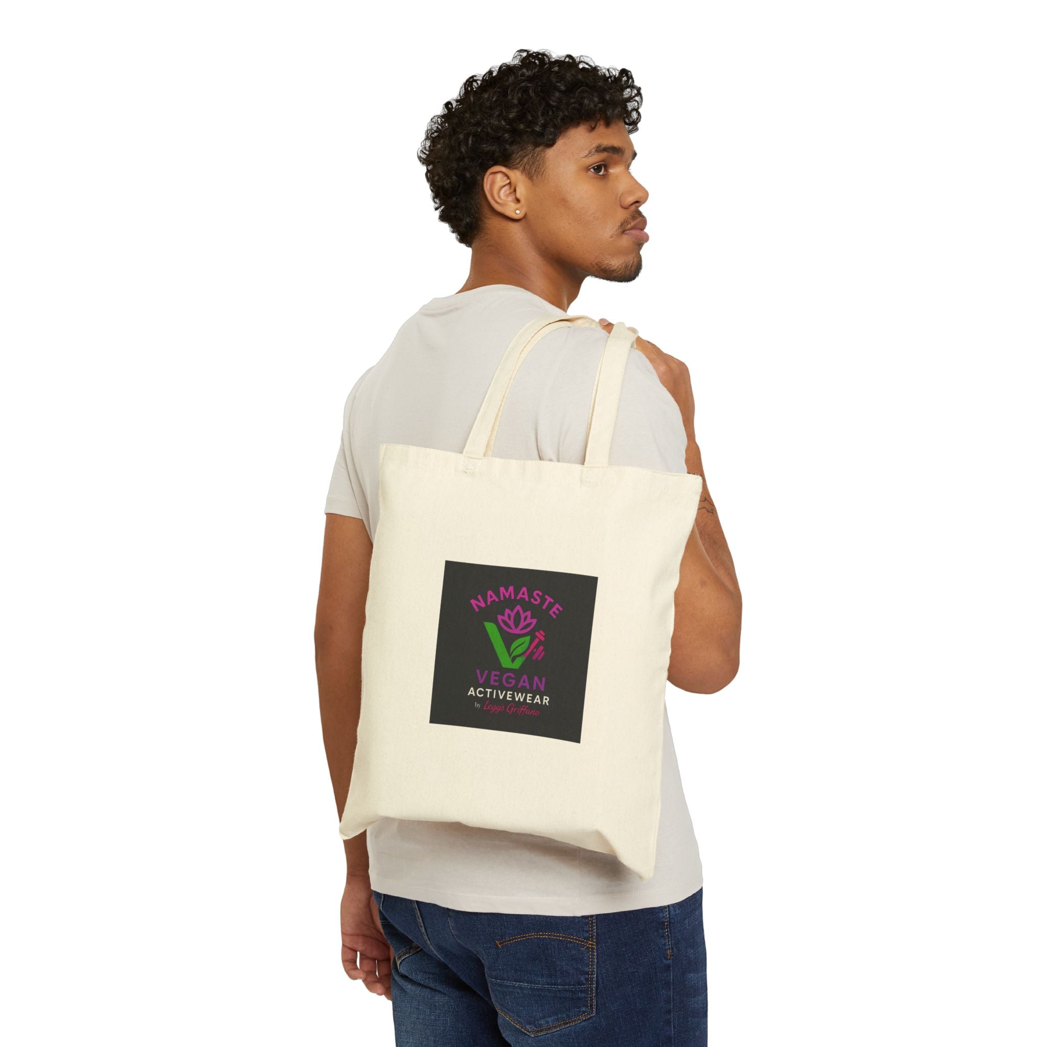 Namaste Vegan Activewear Canvas Tote Bag Printify