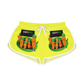 Vegan Namaste Carrot Crew Women's Relaxed Shorts — Bright Yellow AOP Lounge Shorts