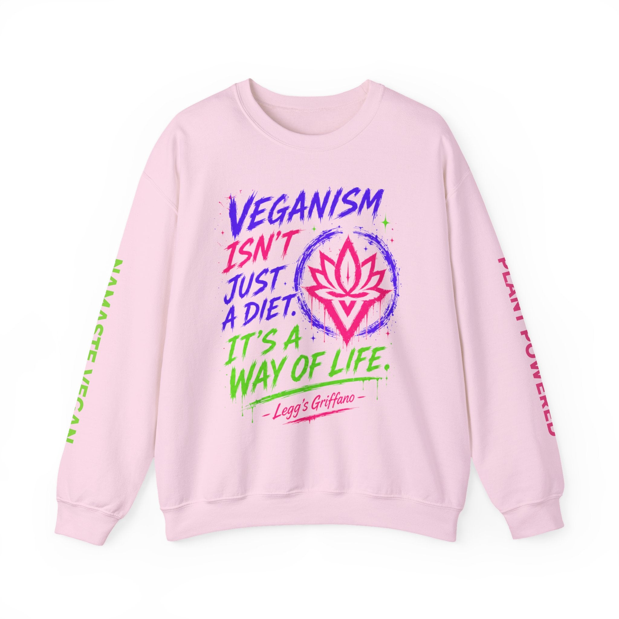 Veganism Isn't Just A Diet Crewneck Sweatshirt — Namaste Vegan Activewear Printify