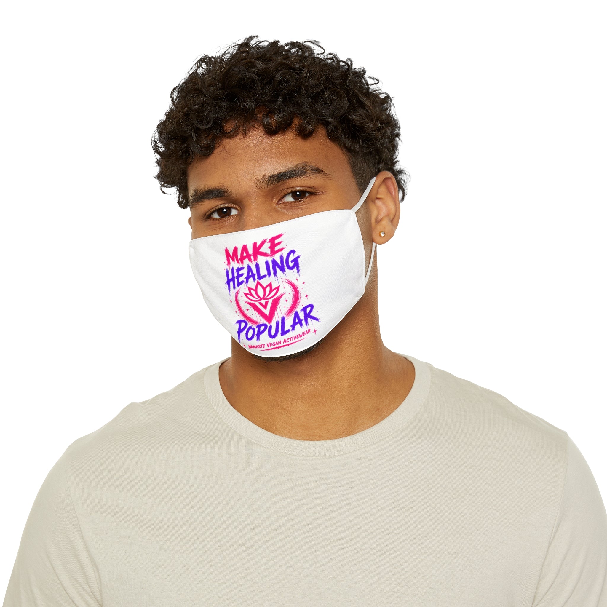 Face Mask — "Make Healing Popular" Adjustable Polyester Mask Printify