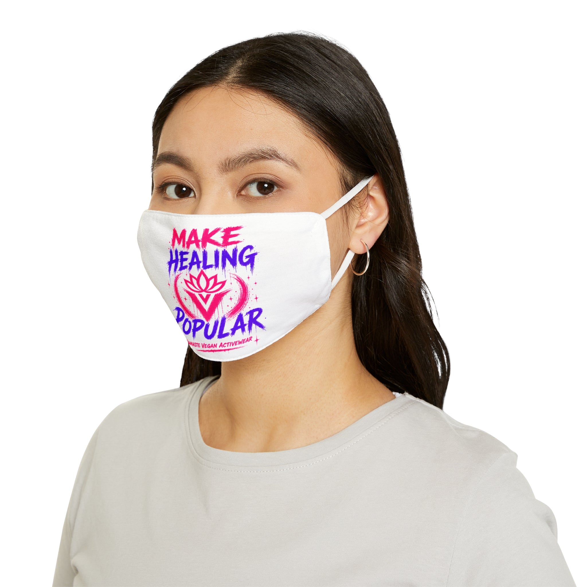 Face Mask — "Make Healing Popular" Adjustable Polyester Mask Printify